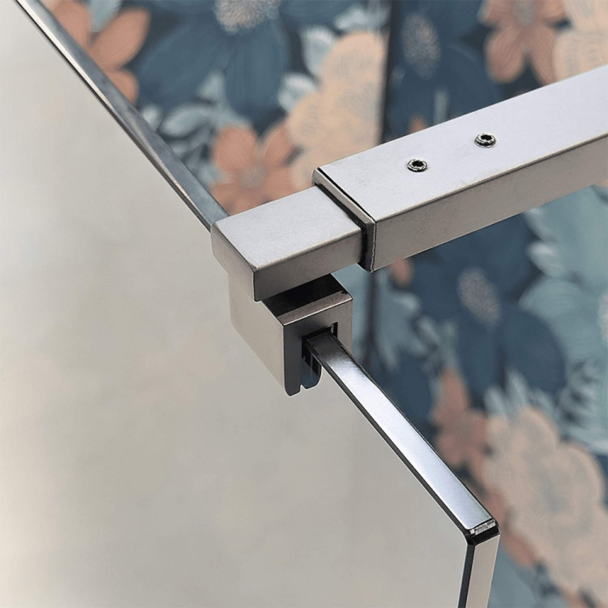 Box Doccia Walk - In 140 Cm Con Braccio Telescopico Feridras Nero Opaco/Vetro Grigio - Dabicasa