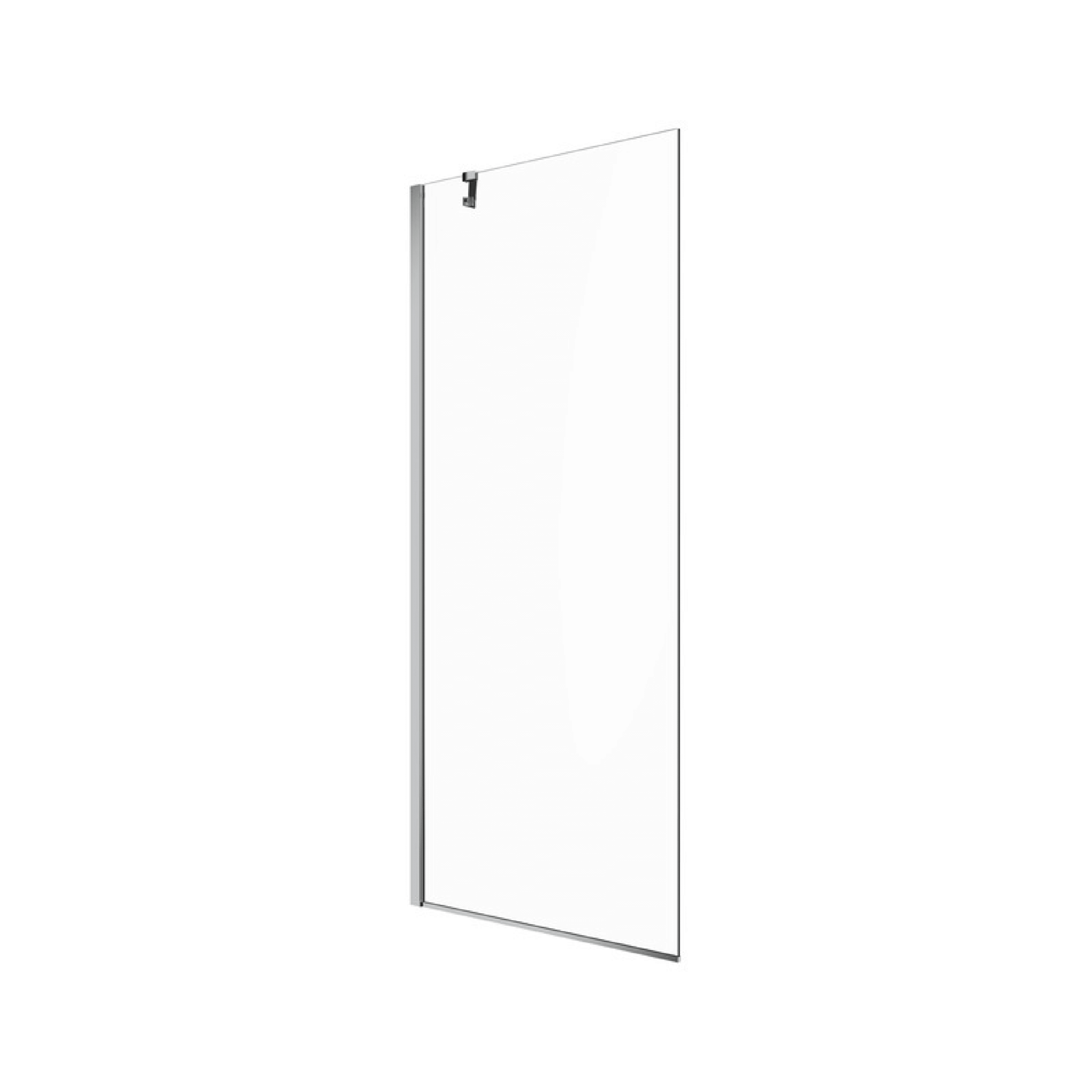 Box Doccia Walk - In 80 Cm Con Braccio Telescopico Ercos "Gold" Cromo Lucido/Vetro Trasparente - Dabicasa