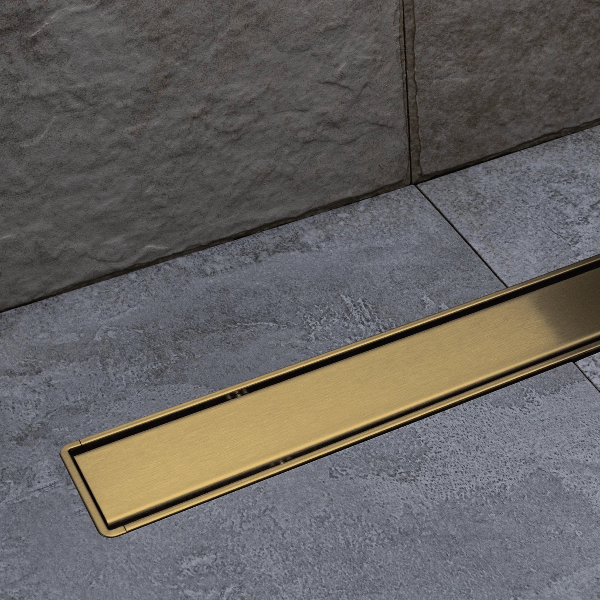 Canalina Di Scarico a Pavimento Piastrellabile 65 Cm Karag "Primo Compact Line" Oro/PVD - Dabicasa