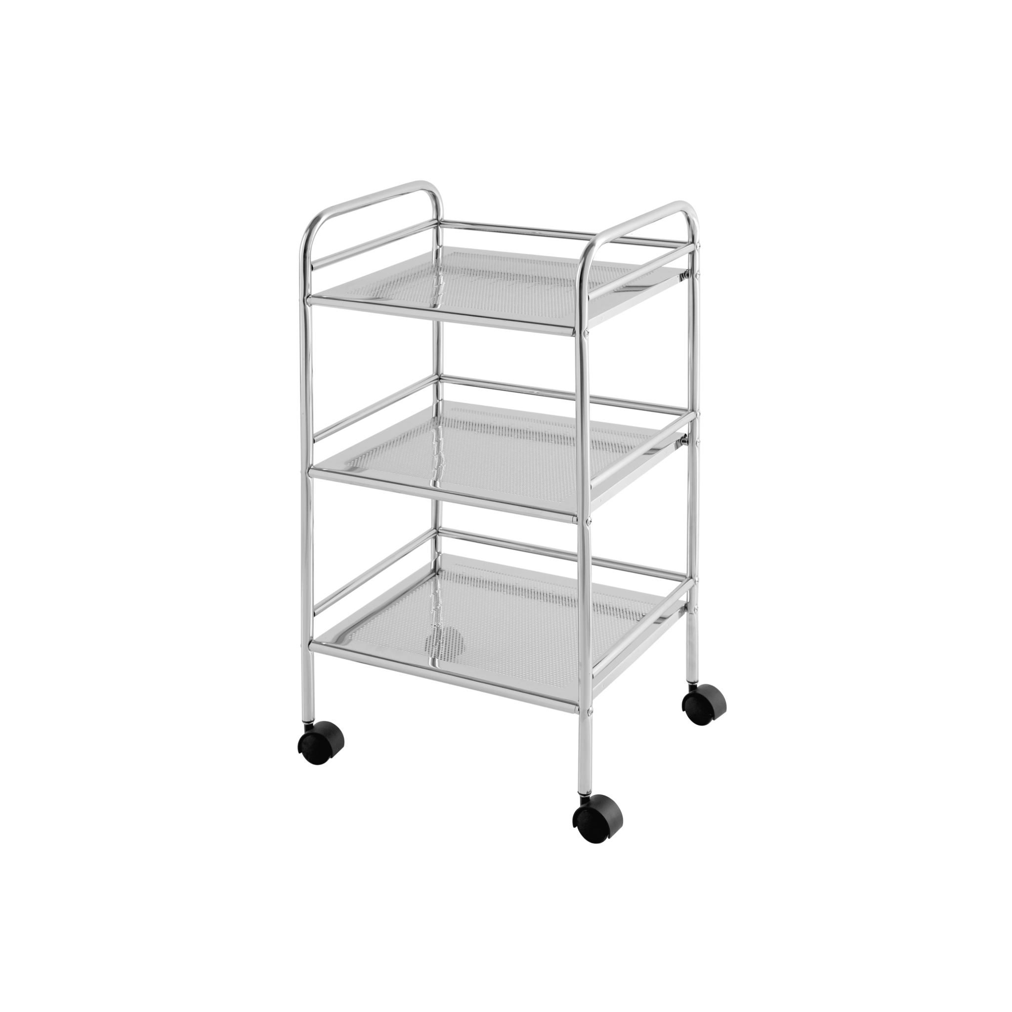 Carrello Multiuso 75 Cm Tre Ripiani Feridras Cromo Lucido - Dabicasa