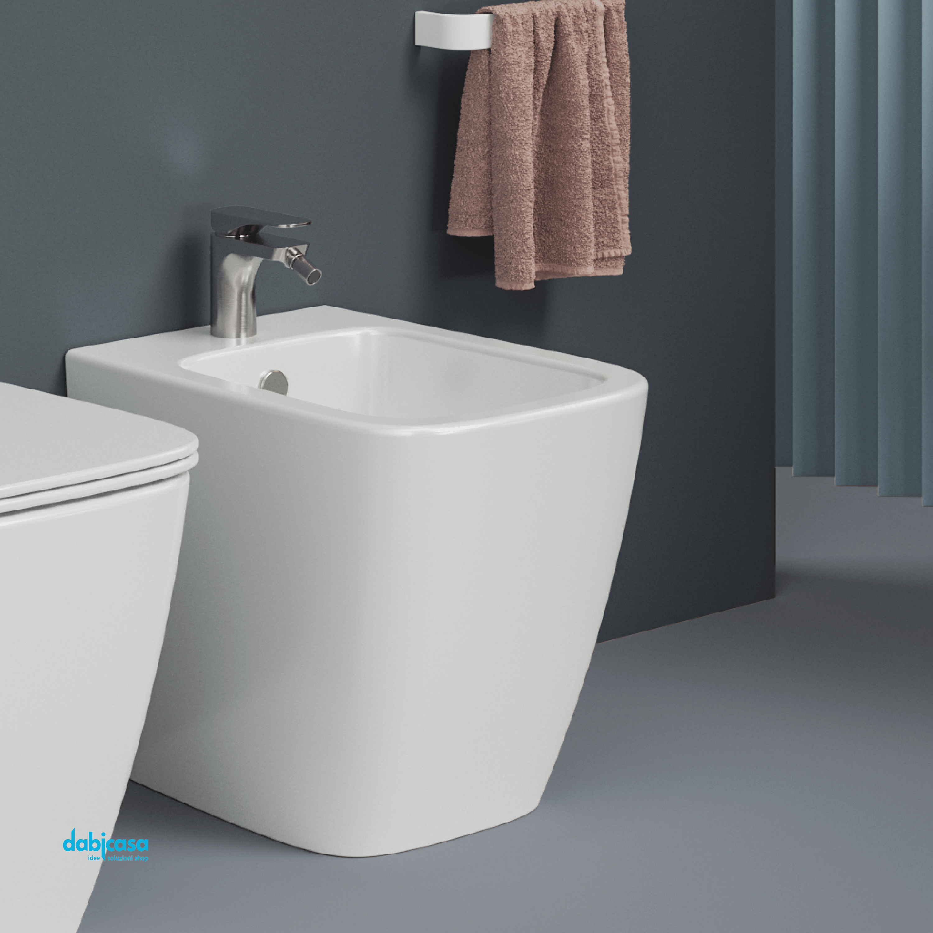 The ArtCeram "A16" Bidet Da Terra Filo Parete Bianco Lucido