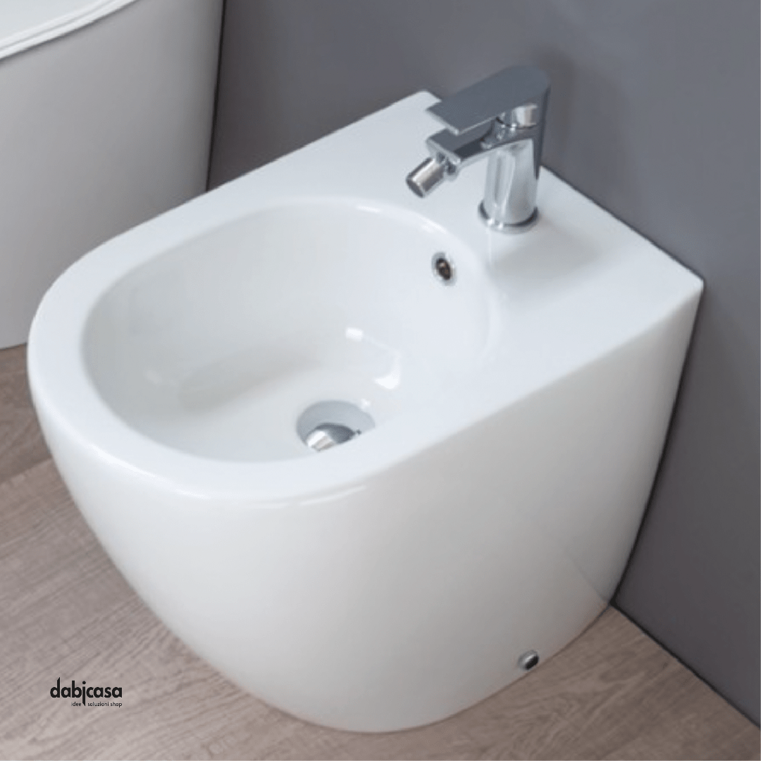 Ceramica Althea "Cover" Bidet Da Terra Bianco Lucido Monoforo - Dabicasa