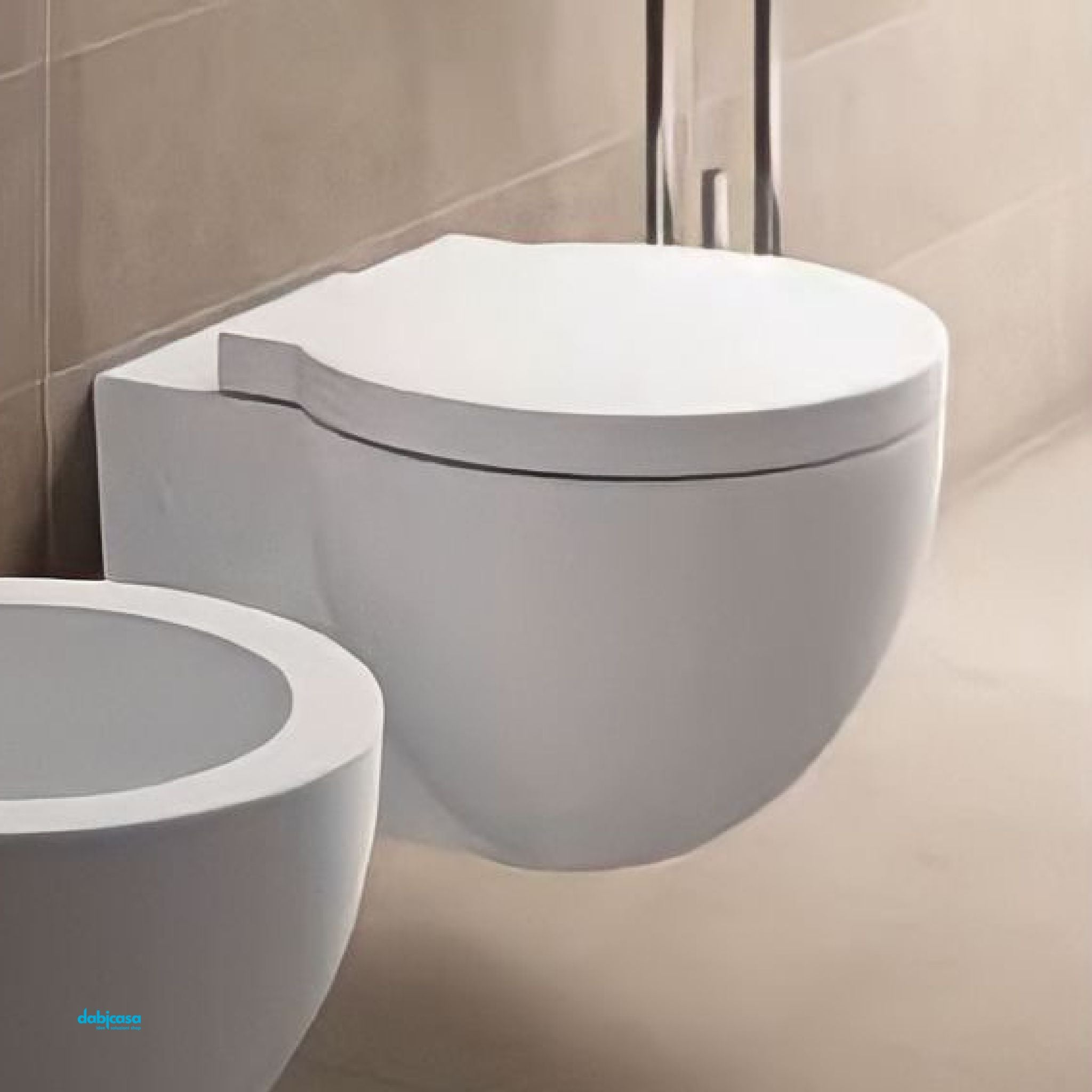 Ceramica Cielo "Easy Evo" Wc Sospeso Bianco Lucido Con Brida - Dabicasa