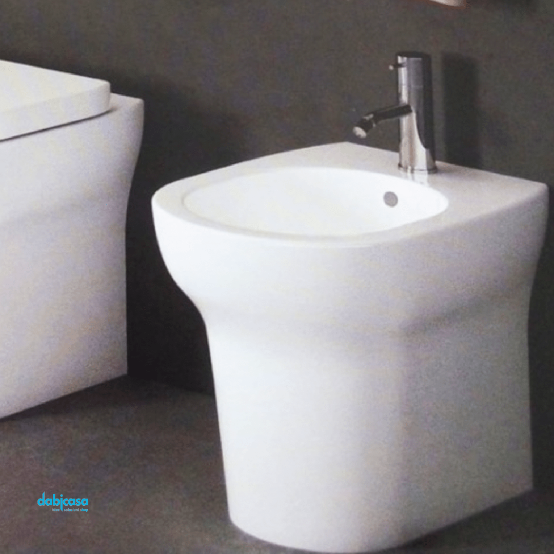 Ceramica Cielo "Jo" Bidet Terra Filomuro Bianco Lucido Monoforo - Dabicasa