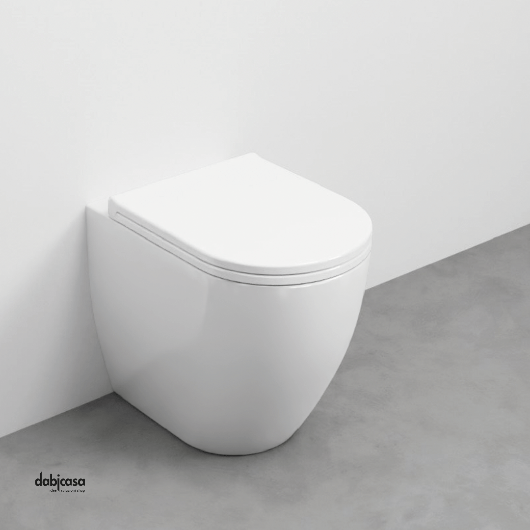 Ceramica Cielo "Mini - Smile 48" Wc Da Terra Filo Muro Bianco Lucido - Dabicasa