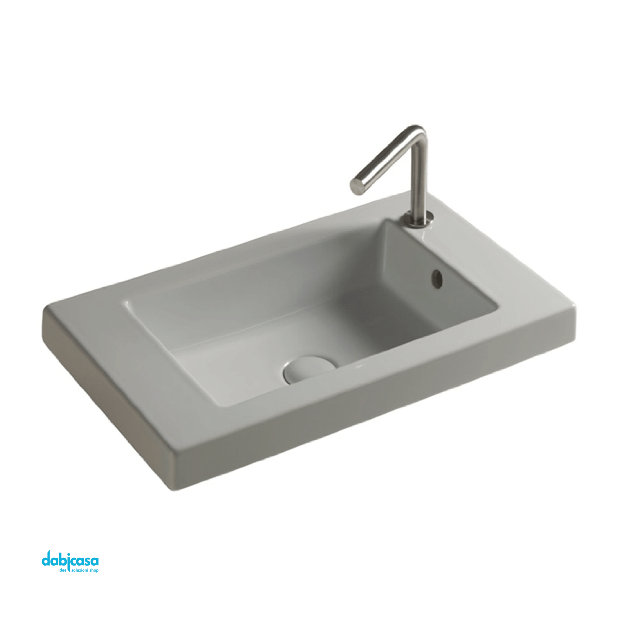 Ceramica Tecla "Serie 35" Lavabo In Ceramica 35X60 Bianco Lucido - Dabicasa