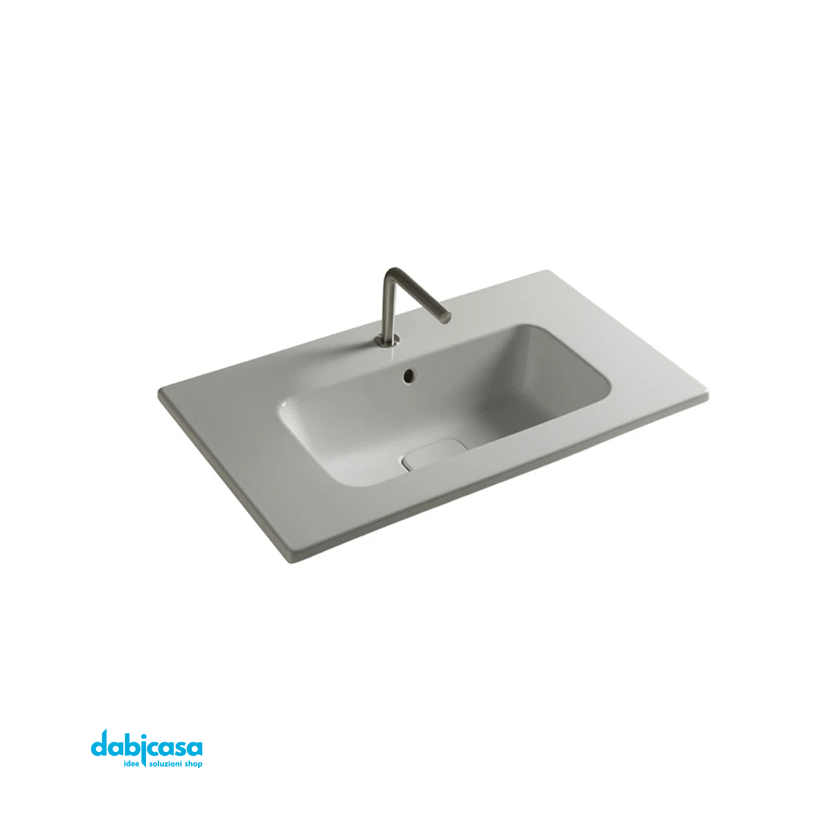 Ceramica Tecla "Thesan" Lavabo In Ceramica 45x81 cm Bianco Lucido - Dabicasa