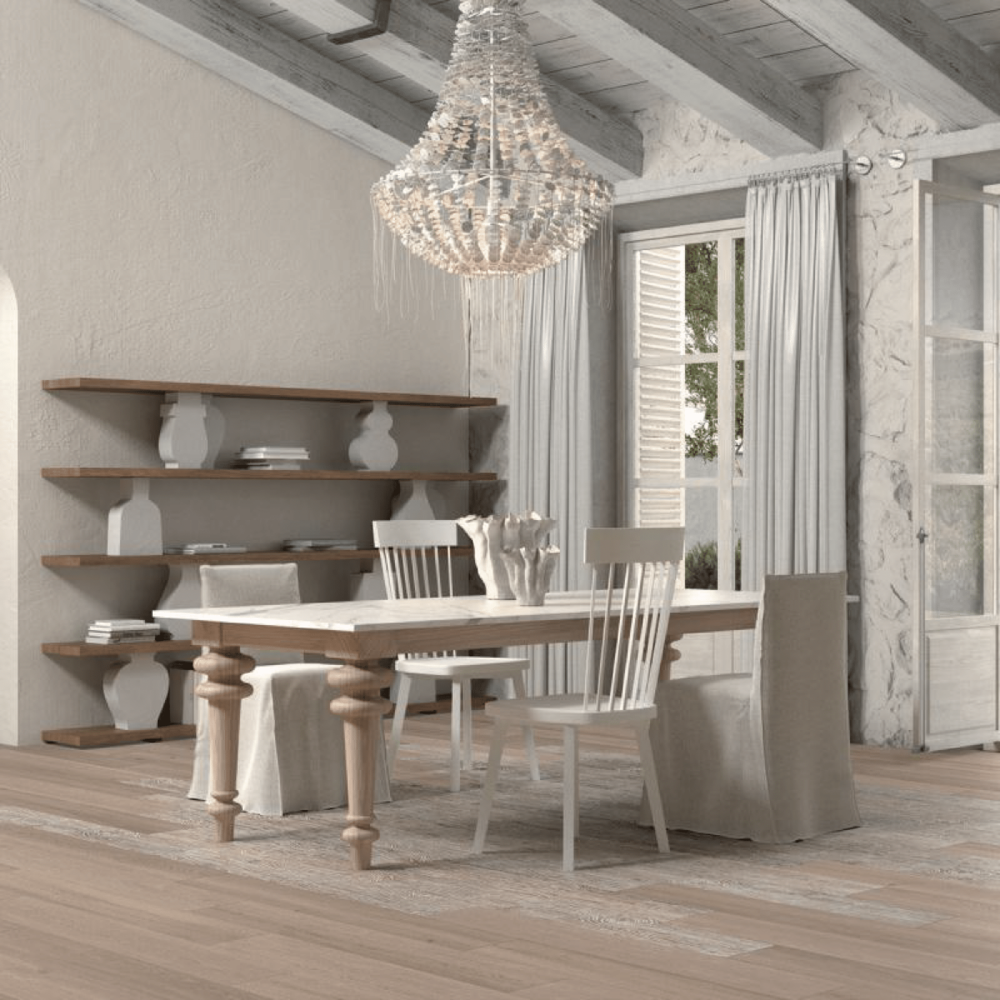 Ceramiche Abk Rettificato 20x120 "Poetry Wood" Ecru - Dabicasa