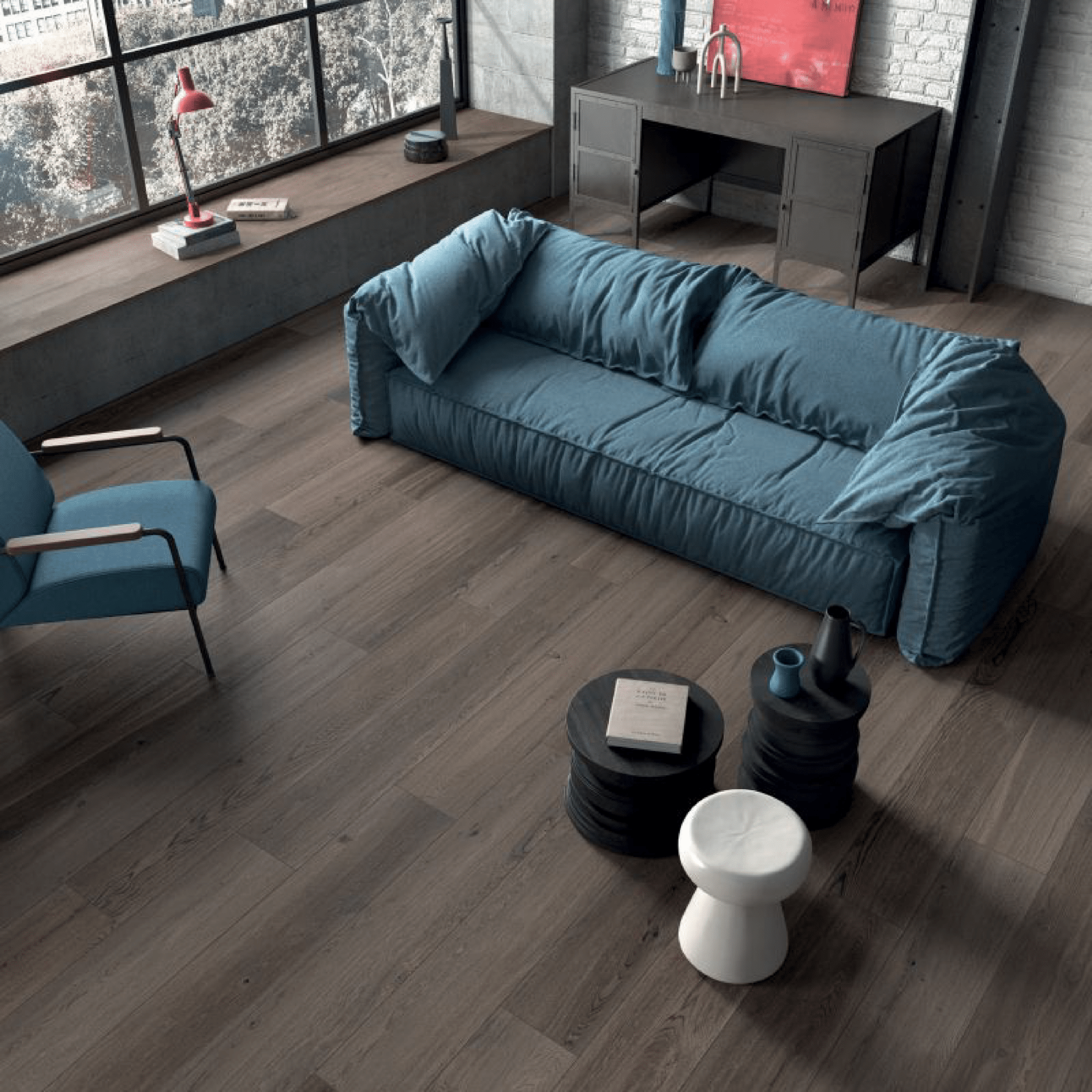 Ceramiche Abk Rettificato 20x120 "Poetry Wood" Mud - Dabicasa