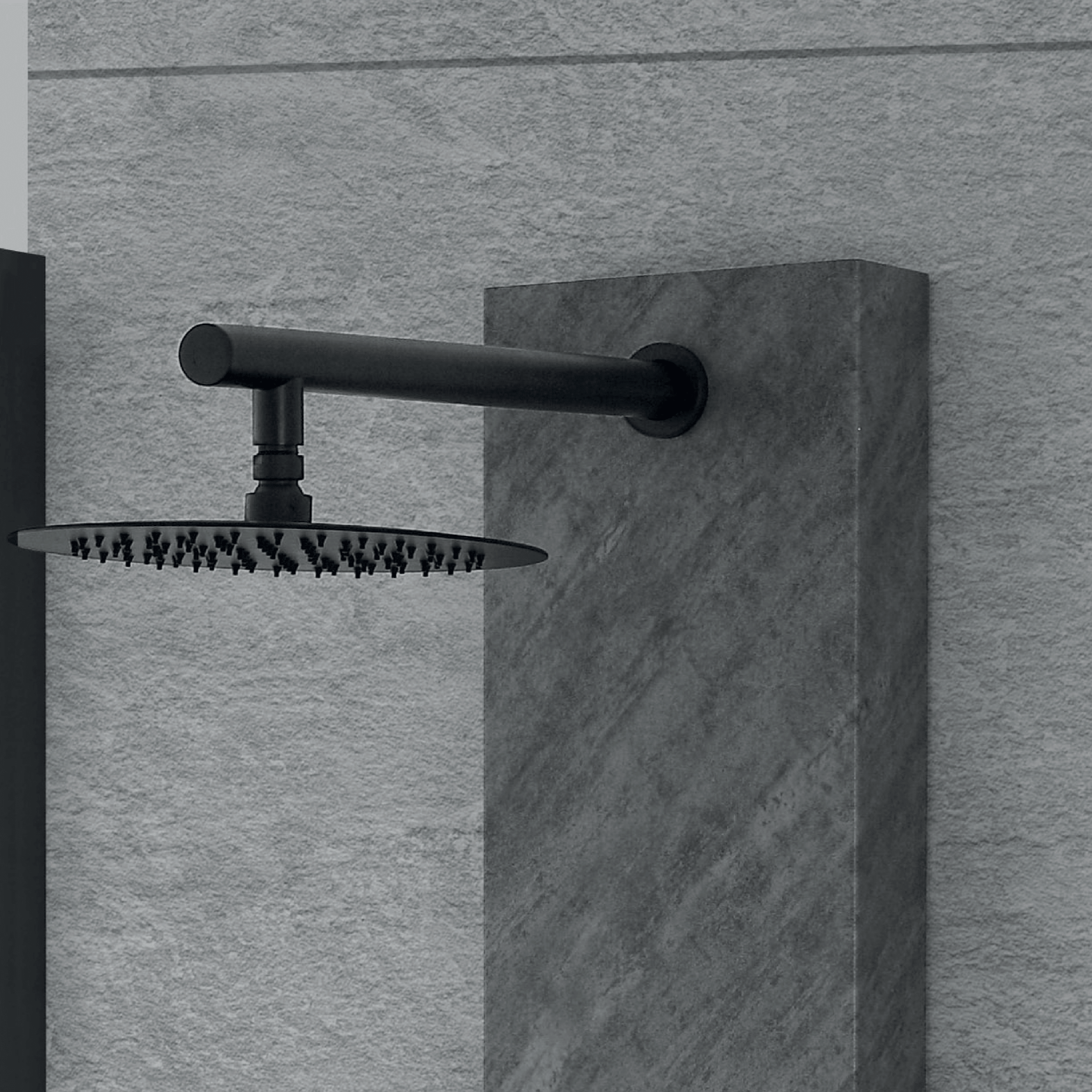 Colonna Doccia Con Kit Doccetta Feridras "Black Stone" Pietra/Nero Opaco - Dabicasa