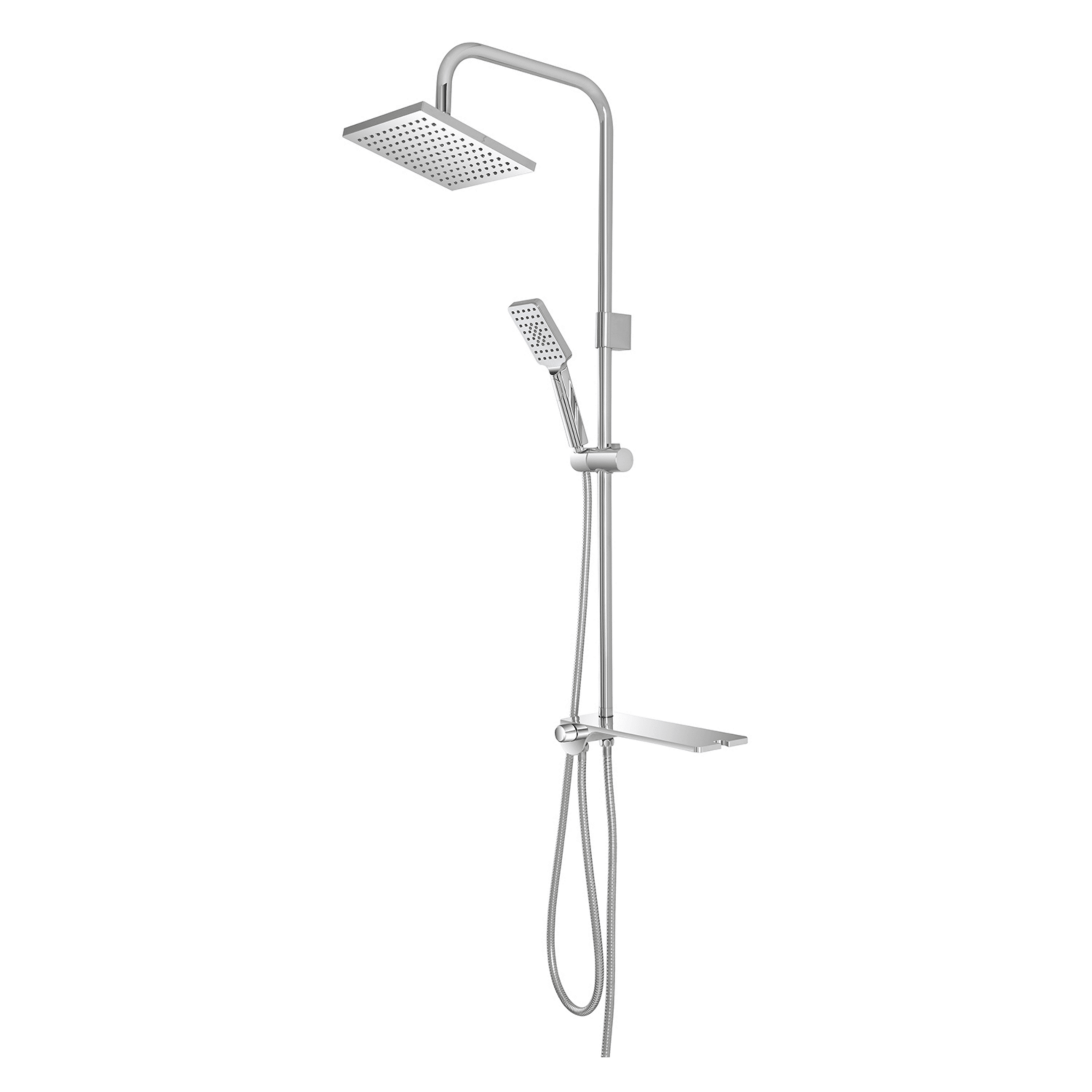 Colonna Doccia Con Kit Doccia e Deviatore a 2 Vie Feridras "Platinum" Cromo Lucido - Dabicasa