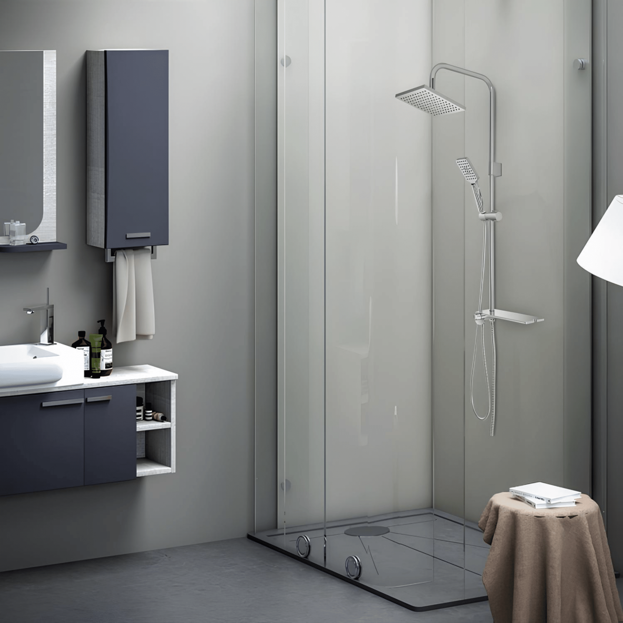 Colonna Doccia Con Kit Doccia e Deviatore a 2 Vie Feridras "Platinum" Cromo Lucido - Dabicasa