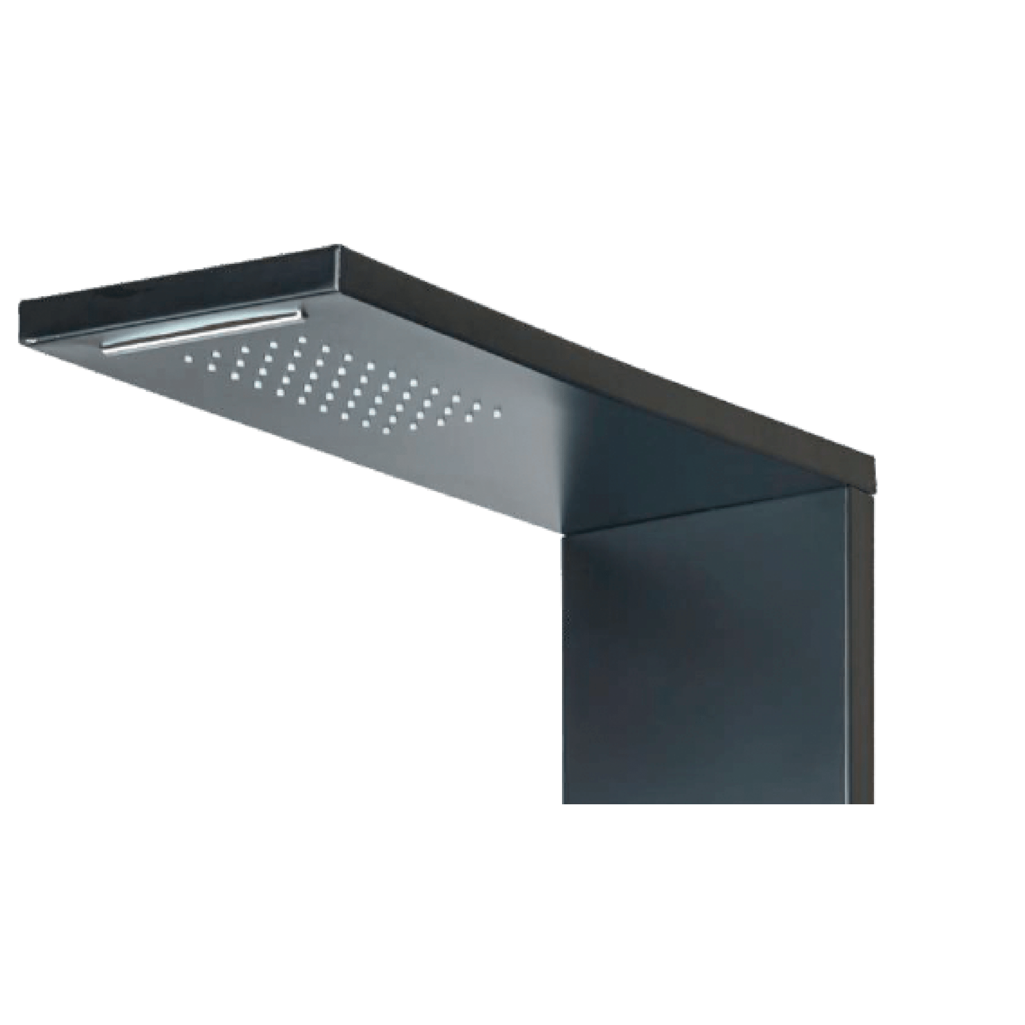 Colonna Doccia Idromassaggio Con Effetto Cascata e Kit Doccetta Metaform "Trend" Nero Opaco - Dabicasa