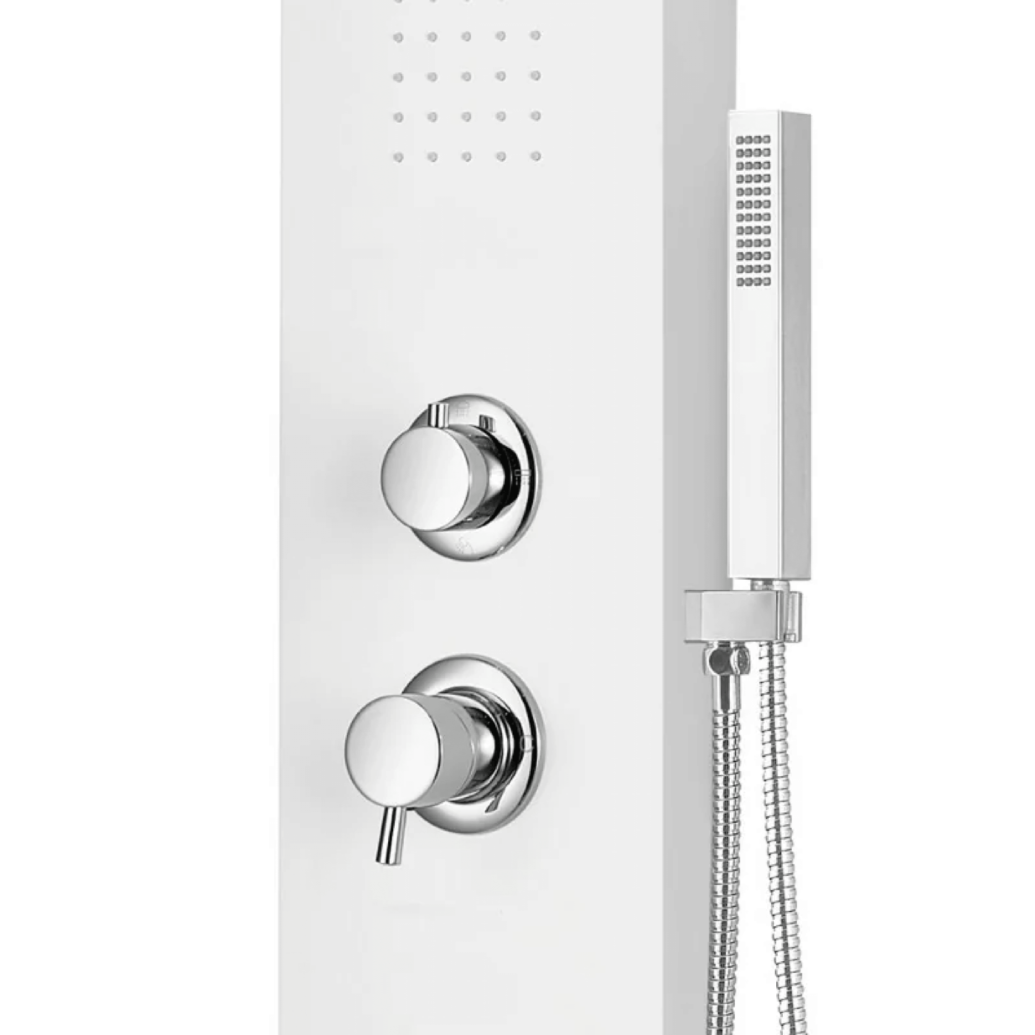 Colonna Doccia Idromassaggio Con Kit Doccetta Feridras "Milano" Bianco Opaco - Dabicasa