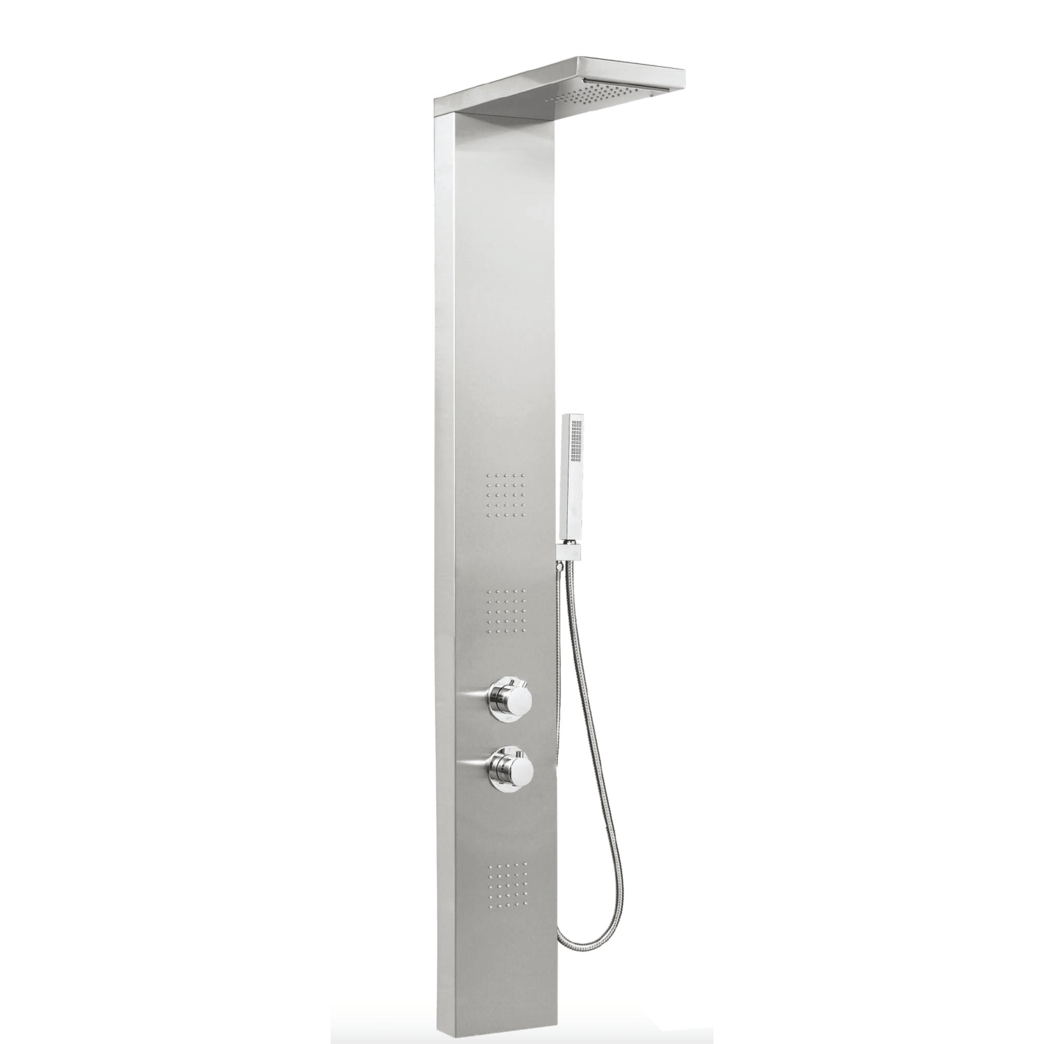 Colonna Doccia Idromassaggio Effetto Cascata Metaform "Manhattan Plus" Inox Spazzolato - Dabicasa