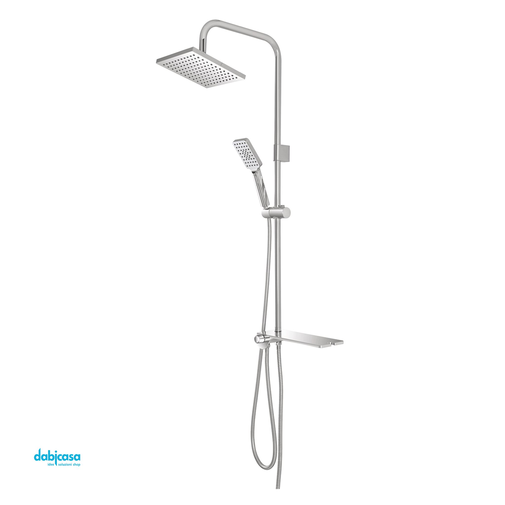 Colonna Doccia "Platinum" In Abs Acciaio Cromato C/Deviatore da 105 cm - Dabicasa