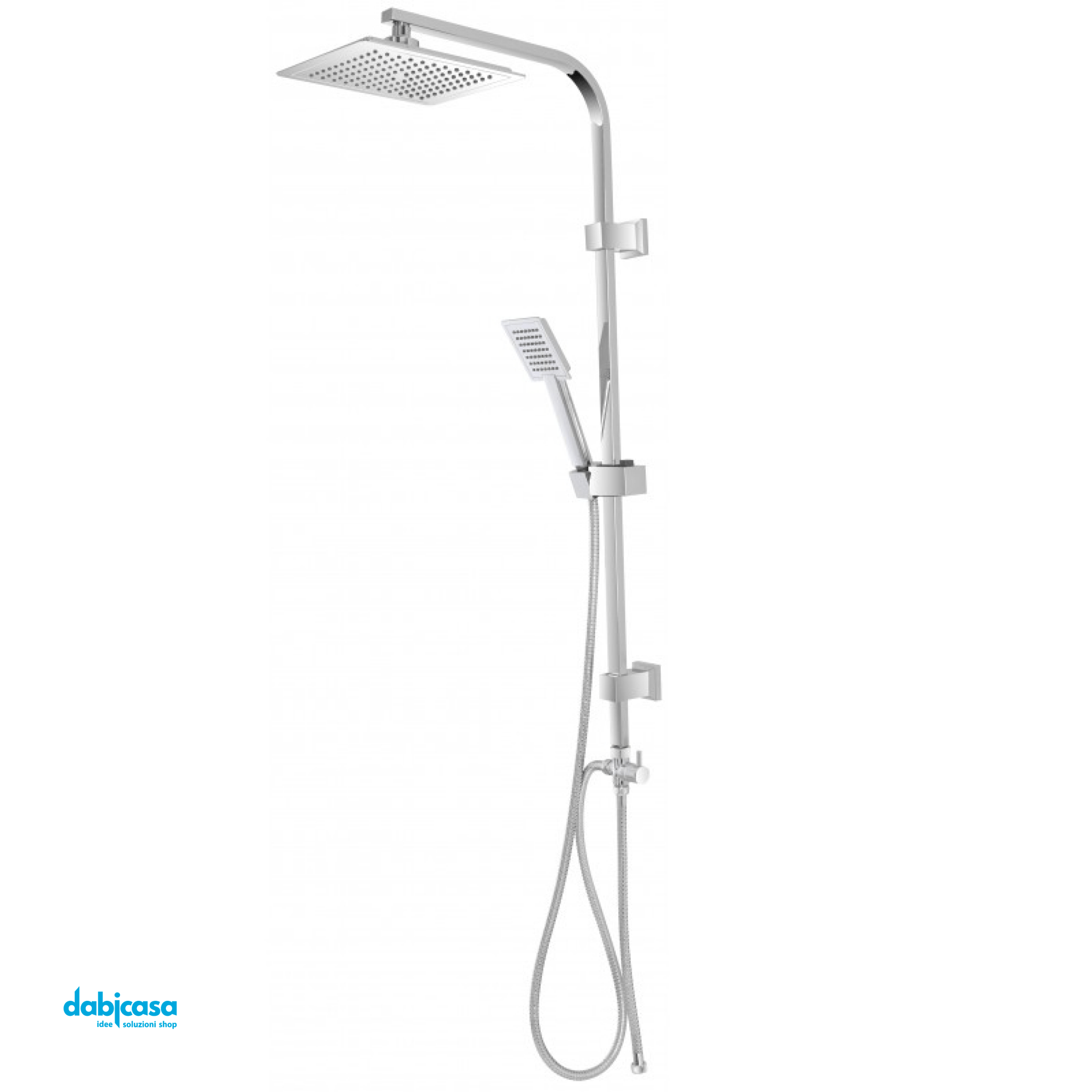 Colonna Doccia "Platinum" In Acciaio Cromato C/Deviatore In Ottone Cromato da 100 cm - Dabicasa