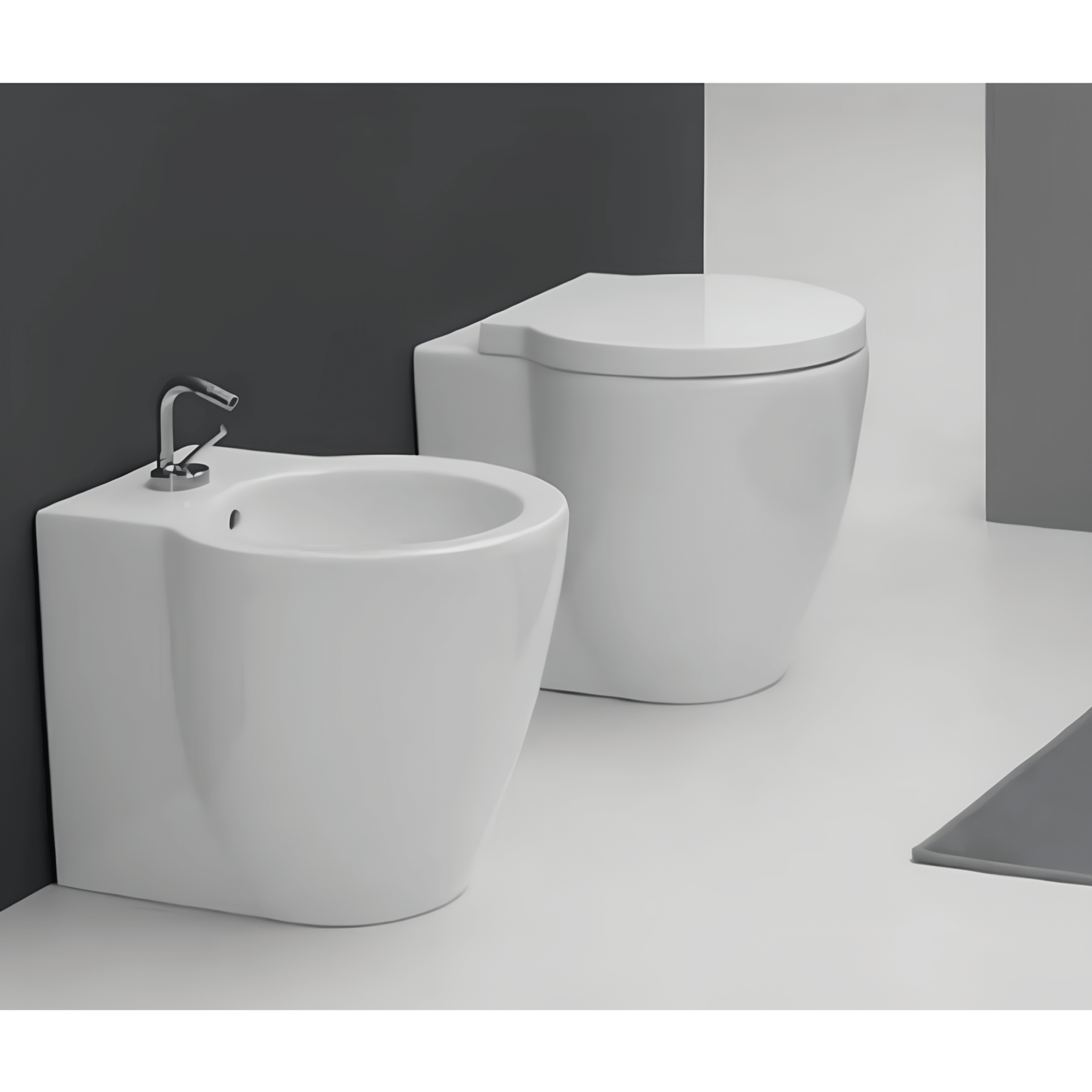 Coppia Di Sanitari a Terra Ceramica Cielo "Easy Evo" Bianco Lucido - Dabicasa