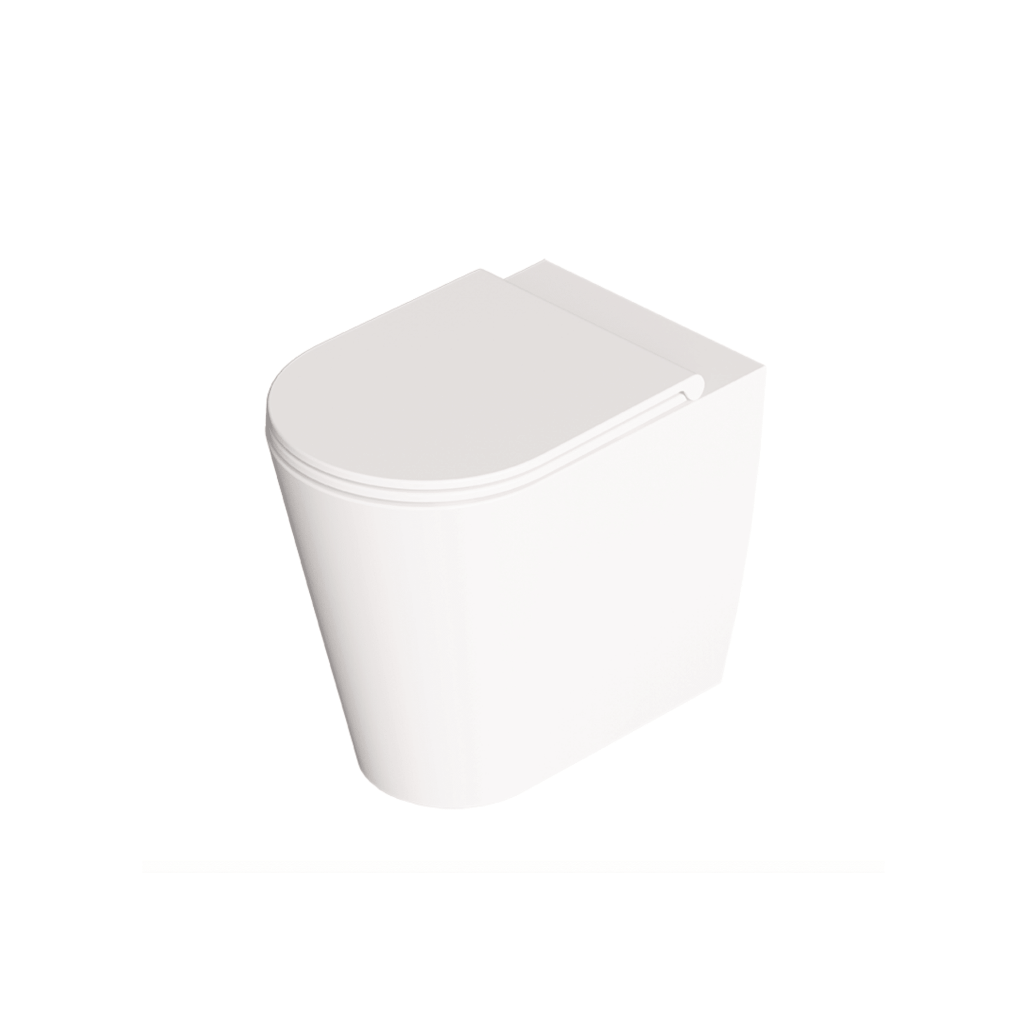 Coppia Di Sanitari a Terra Senza Brida Alice Ceramica "Hide Round" Bianco Lucido - Dabicasa