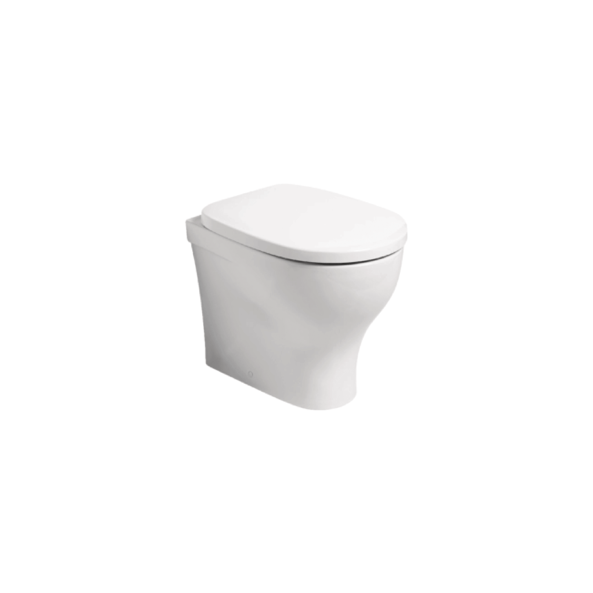 Coppia Di Sanitari a Terra Senza Brida Azzurra Ceramica "Pratica" Bianco Lucido - Dabicasa