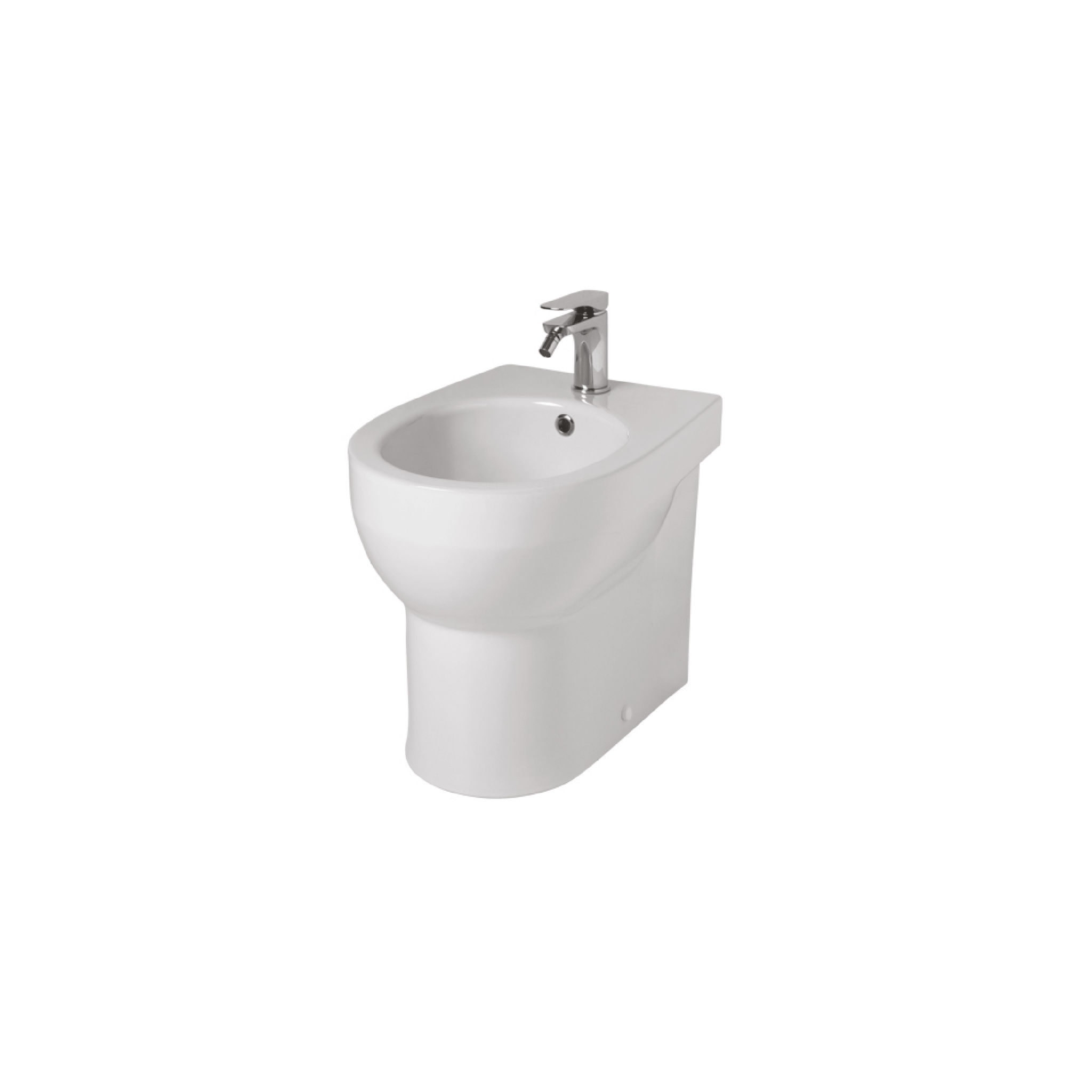 Coppia Di Sanitari a Terra Senza Brida The ArtCeram "Smarty 2.0" Bianco Lucido - Dabicasa