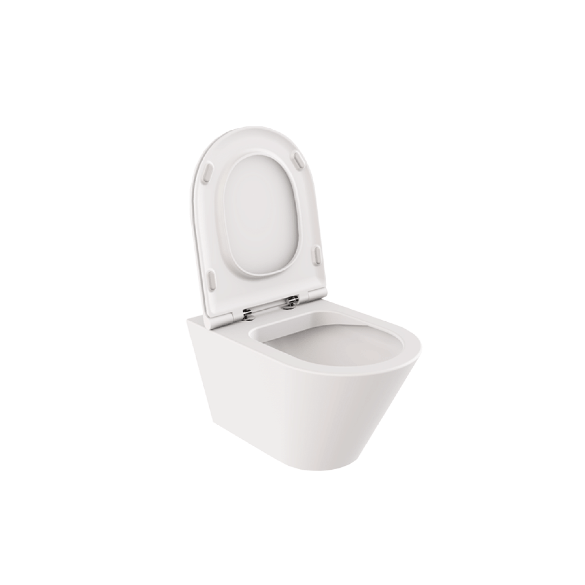 Coppia Di Sanitari Sospesi Senza Brida Azzurra Ceramica "Forma" Bianco Opaco - Dabicasa