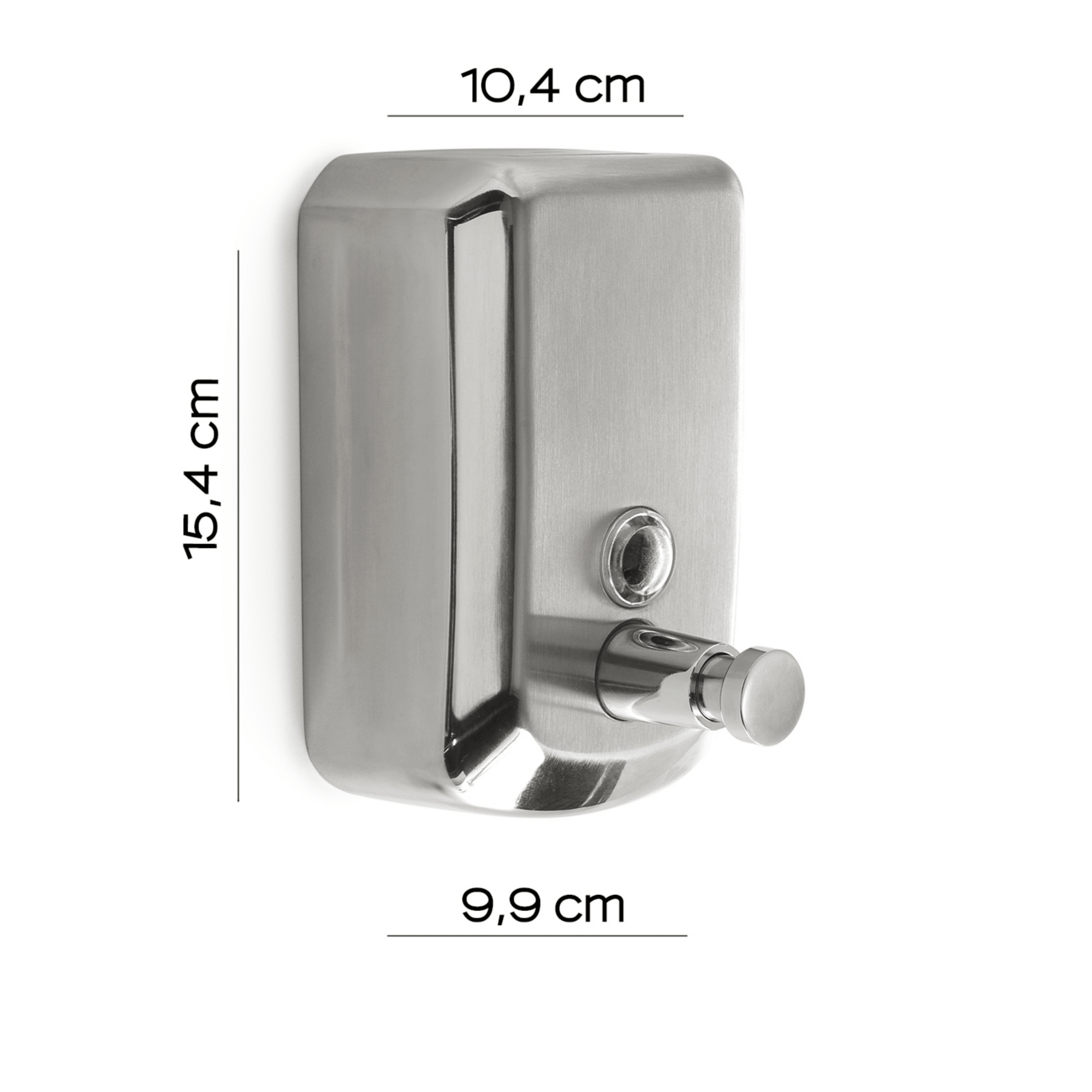 Dispenser Sapone a Parete 500 Ml Gedy "Epos" Cromo Lucido/Inox Spazzolato - Dabicasa