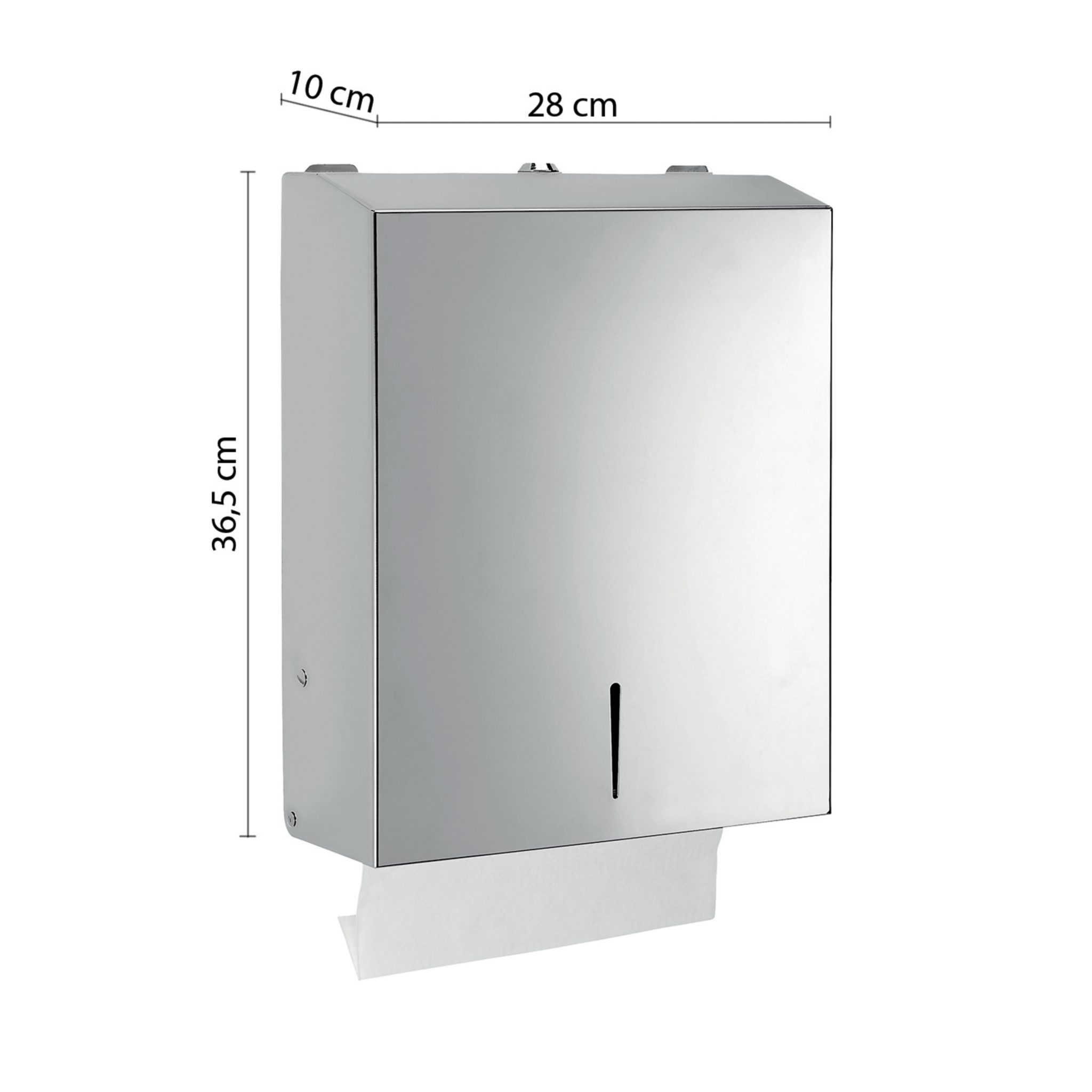 Distributore Di Salviette Di Carta Con Serratura Di Sicurezza Gedy "Elite" Inox Spazzolato - Dabicasa