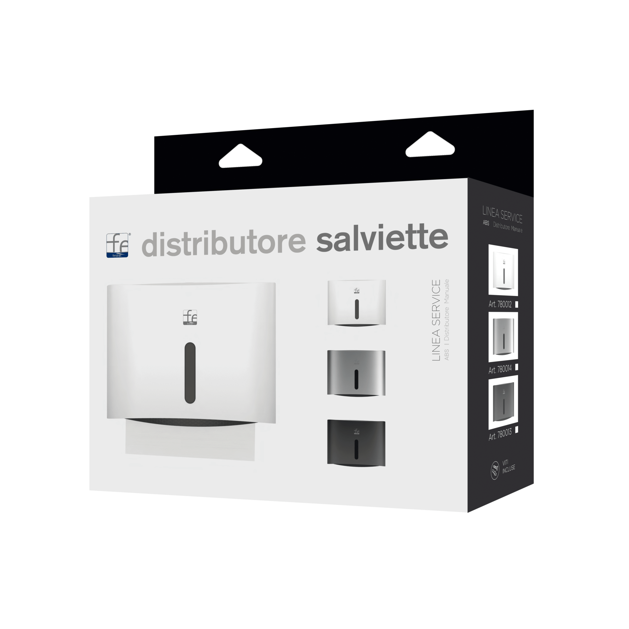 Distributore Di Salviette Di Carta Piegata Z Feridras "Service" Nero - Dabicasa