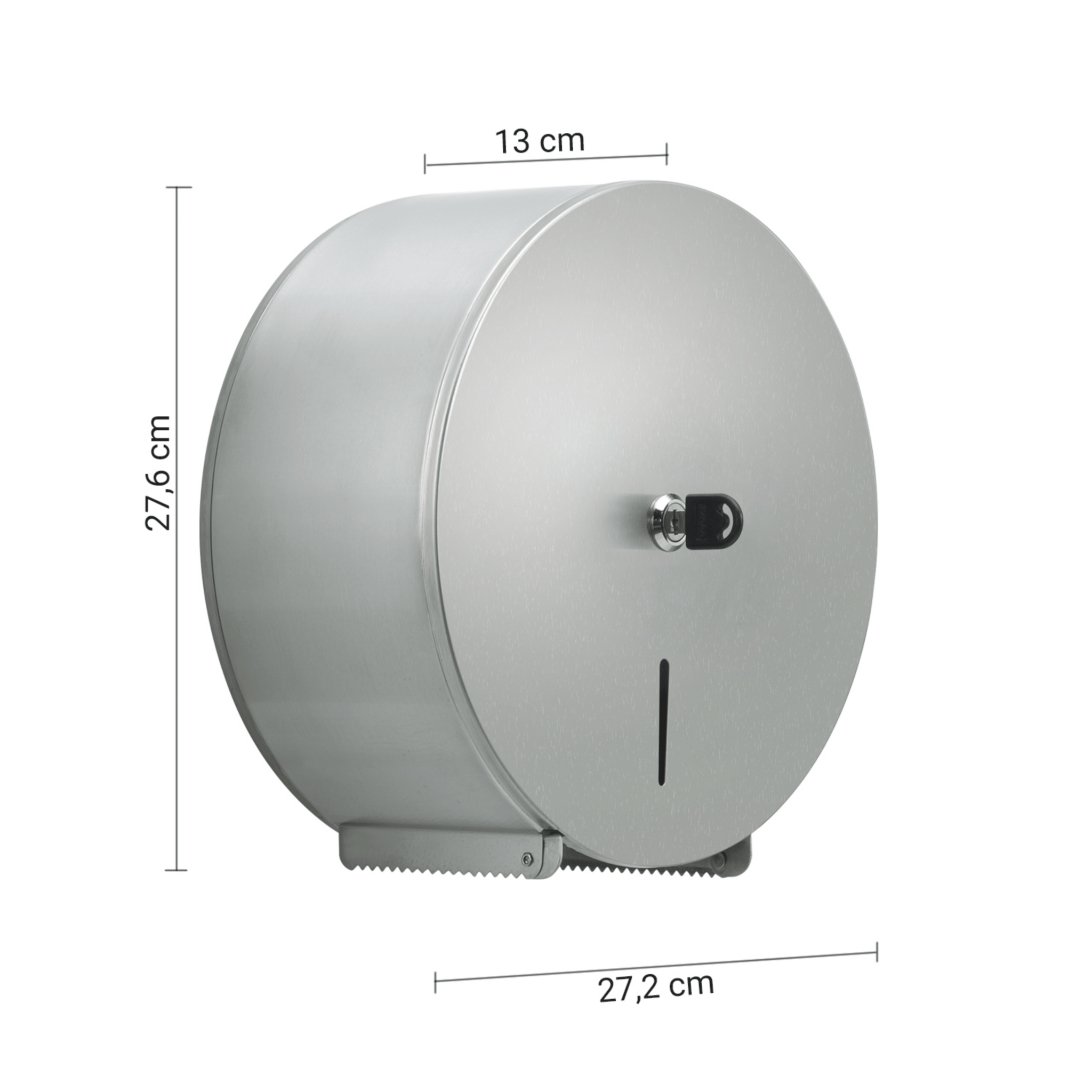 Distributore Per Rotolo Di Carta Igienica Max 26 Con Serratura Di Sicurezza Gedy "Elite" Inox Spazzolato - Dabicasa