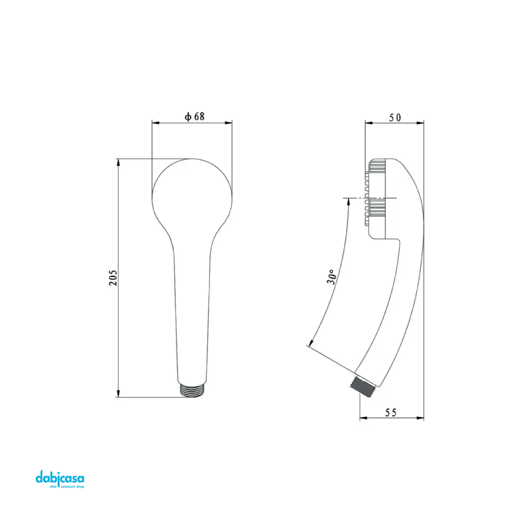 Doccetta "Hidra" In Abs Monofunzione Bianco - Dabicasa