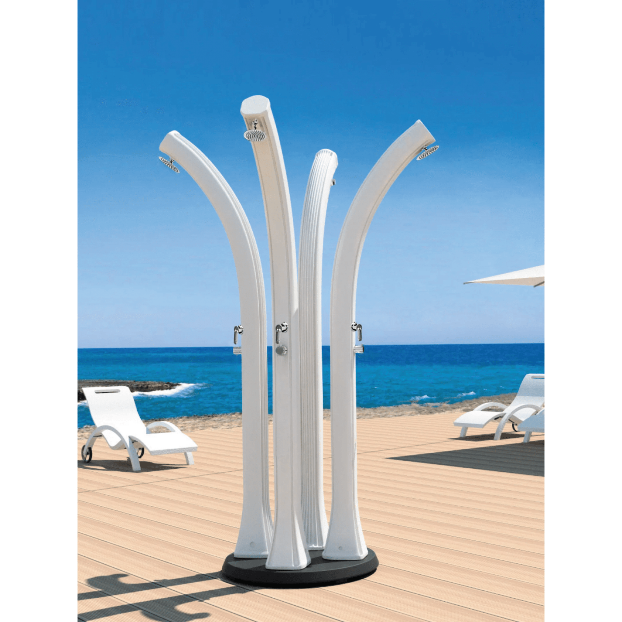 Doccia Solare Da Esterno 28 Lt Con Soffione Miscelatore e Pulsante Temporizzatore Arkema "Happy Beach F560" - Dabicasa