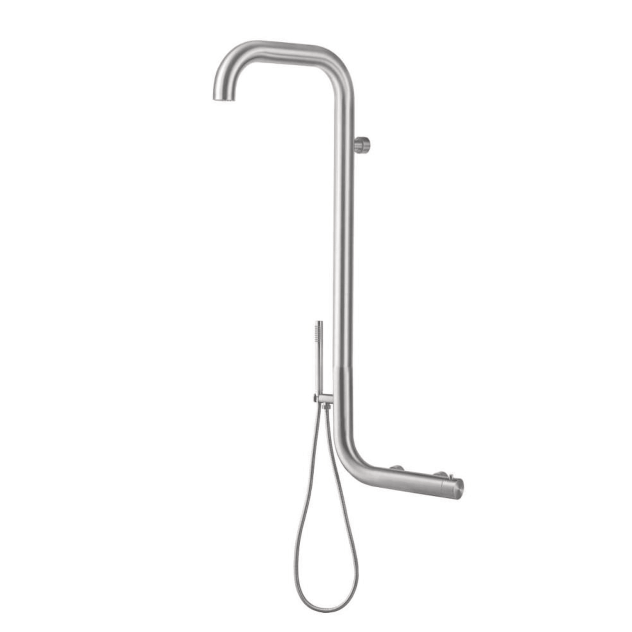 Doccia Tradizionale Per Esterno/Interno Con Kit Doccetta Sined "Arborea" Inox Satinato - Dabicasa