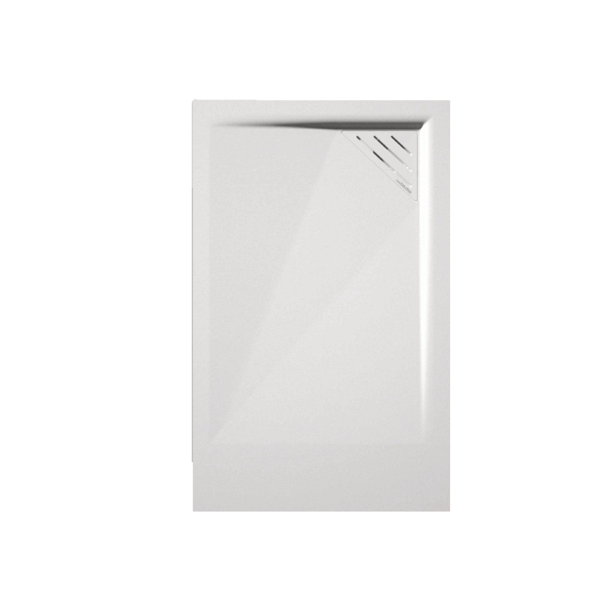 Duplach "Mio" Piatto Doccia Marmoresina Effetto Pietra Colore Bianco 90x90 H 3 Con Scarico a Destra - Dabicasa