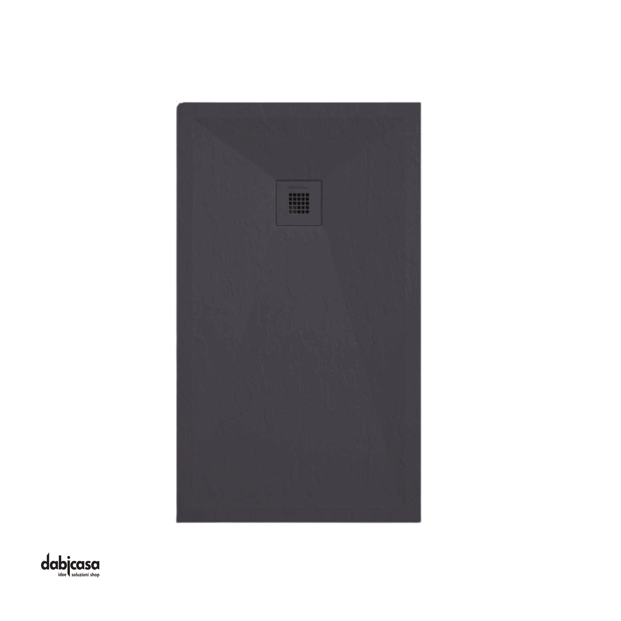 Duplach "Plus" Piatto Doccia Marmoresina Effetto Pietra Colore Antracite 100x140 H 3 - Dabicasa