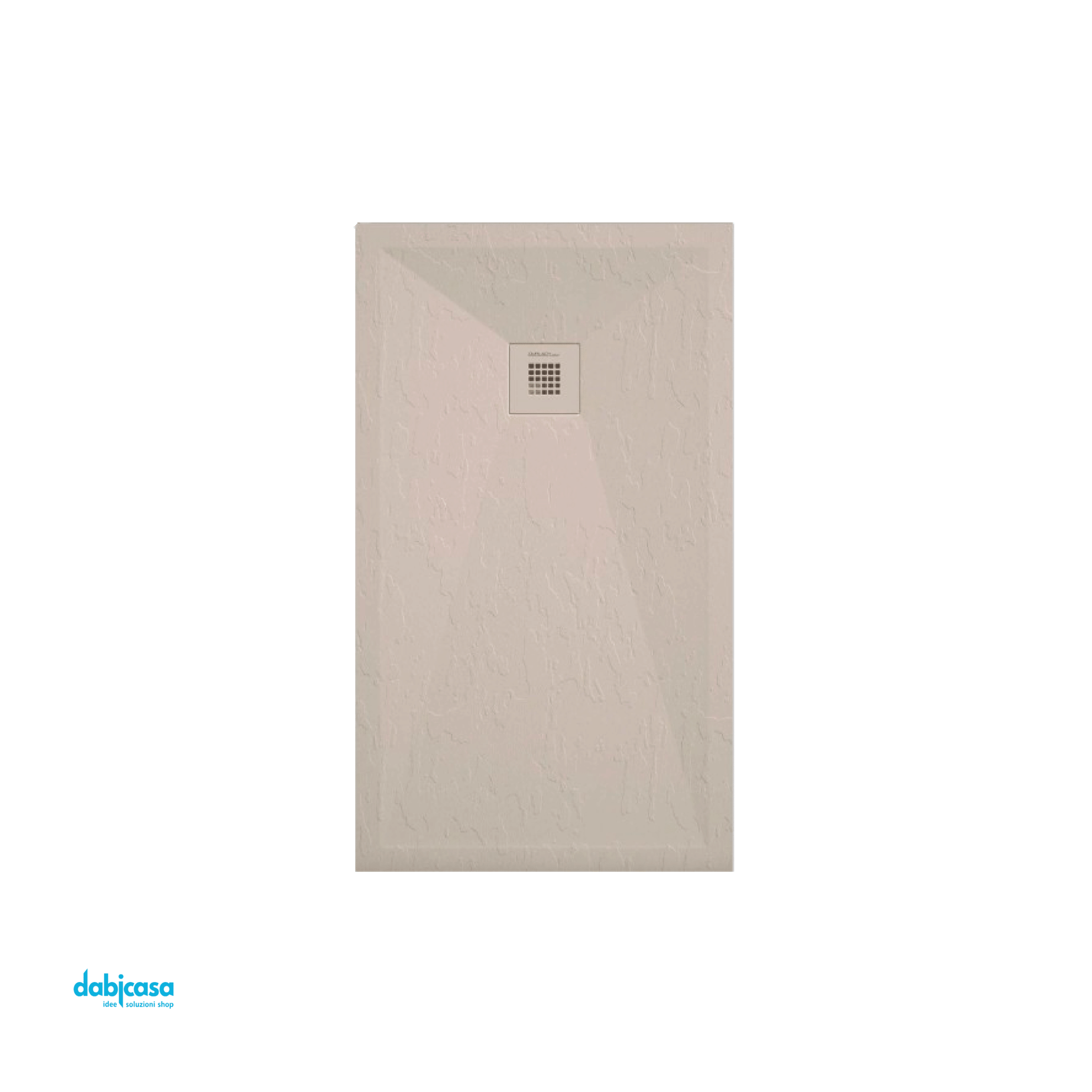 Duplach "Plus" Piatto Doccia Marmoresina Effetto Pietra Colore Crema 70x140 H 3 - Dabicasa