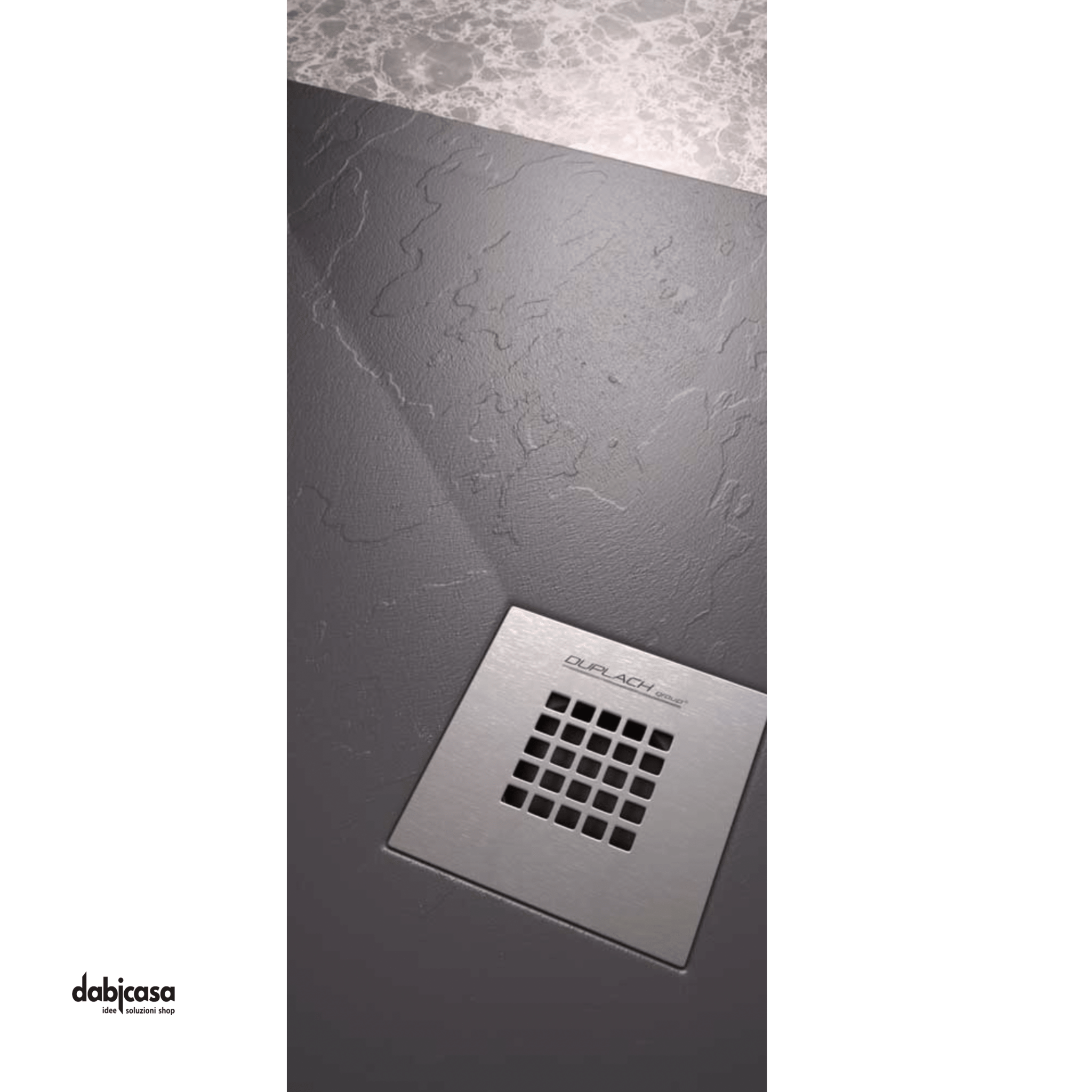 Duplach "Plus" Piatto Doccia Marmoresina Effetto Pietra Colore Taupe 80x180 H 3 - Dabicasa