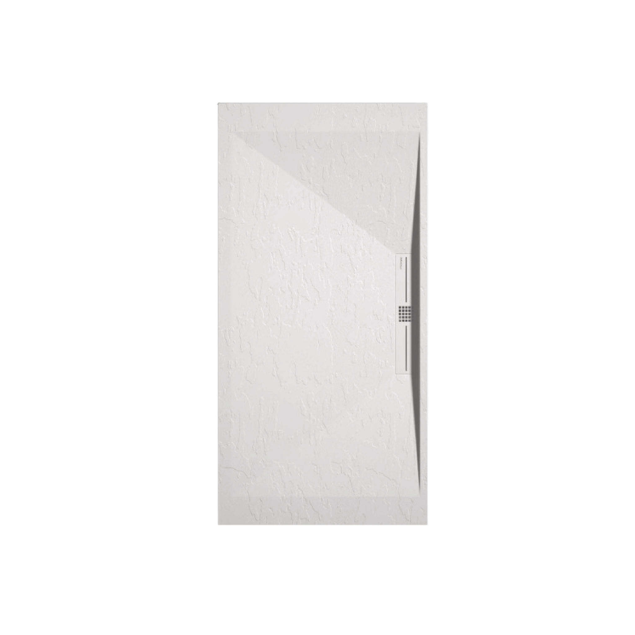 Duplach "Side" Piatto Doccia Marmoresina Effetto Pietra Colore Bianco 70x160 H 3 - Dabicasa