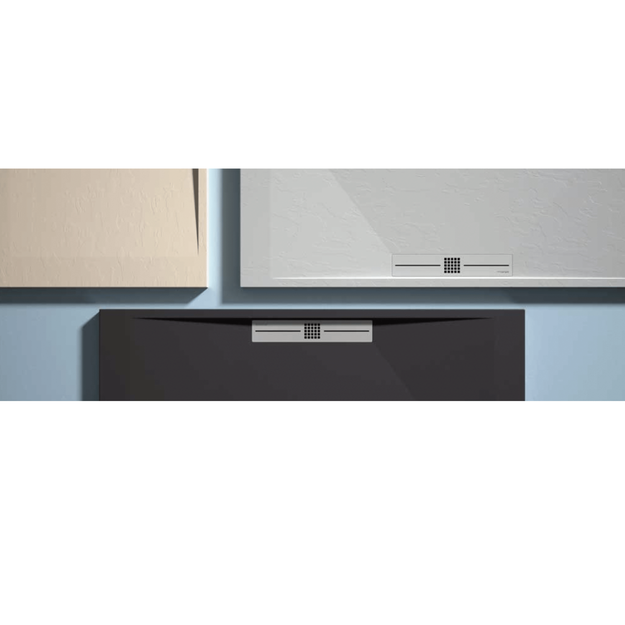Duplach "Side" Piatto Doccia Marmoresina Effetto Pietra Colore Bianco 70x160 H 3 - Dabicasa