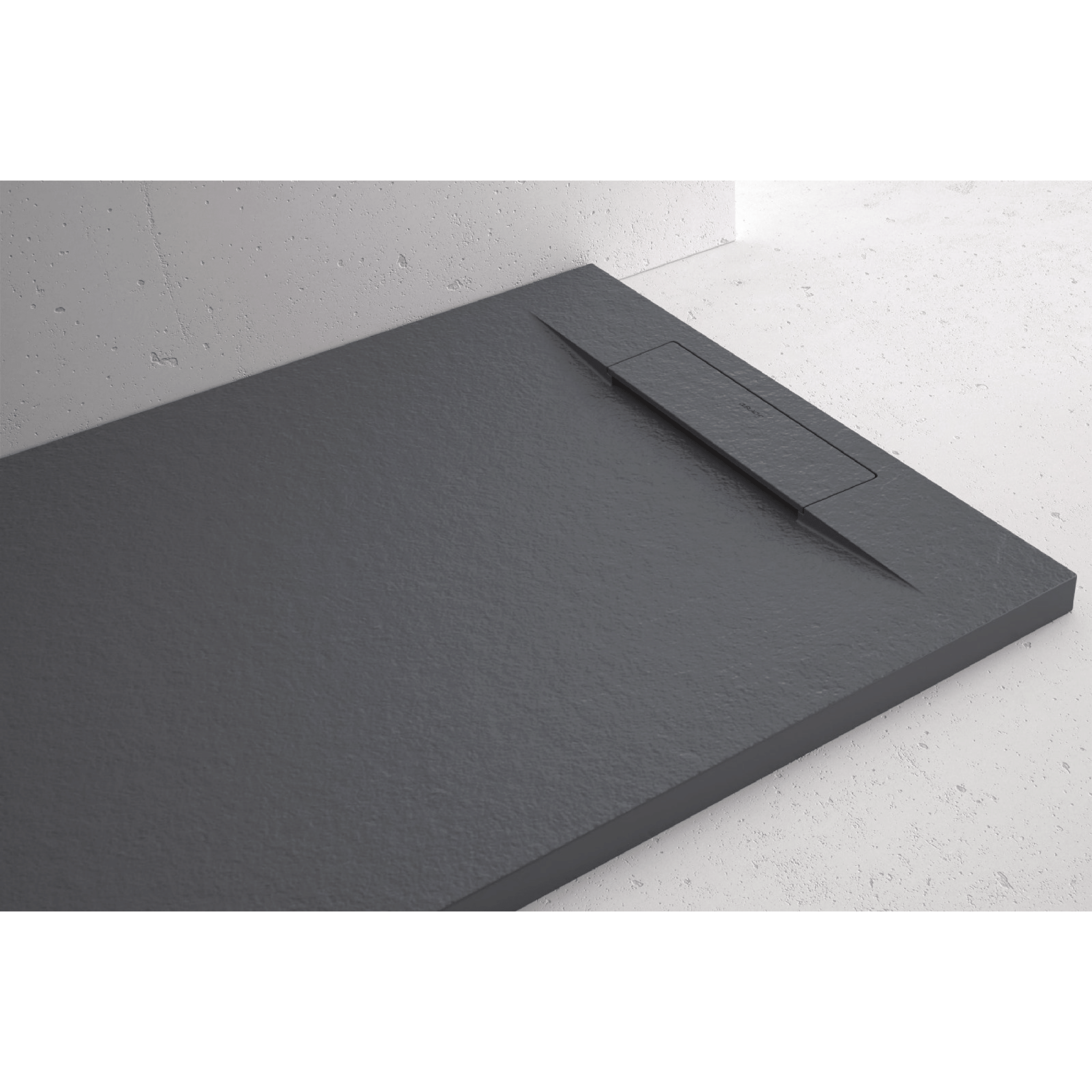 Duplach "Zeus" Piatto Doccia Marmoresina Effetto Pietra Colore Antracite 70x180 H 3 Cm - Dabicasa