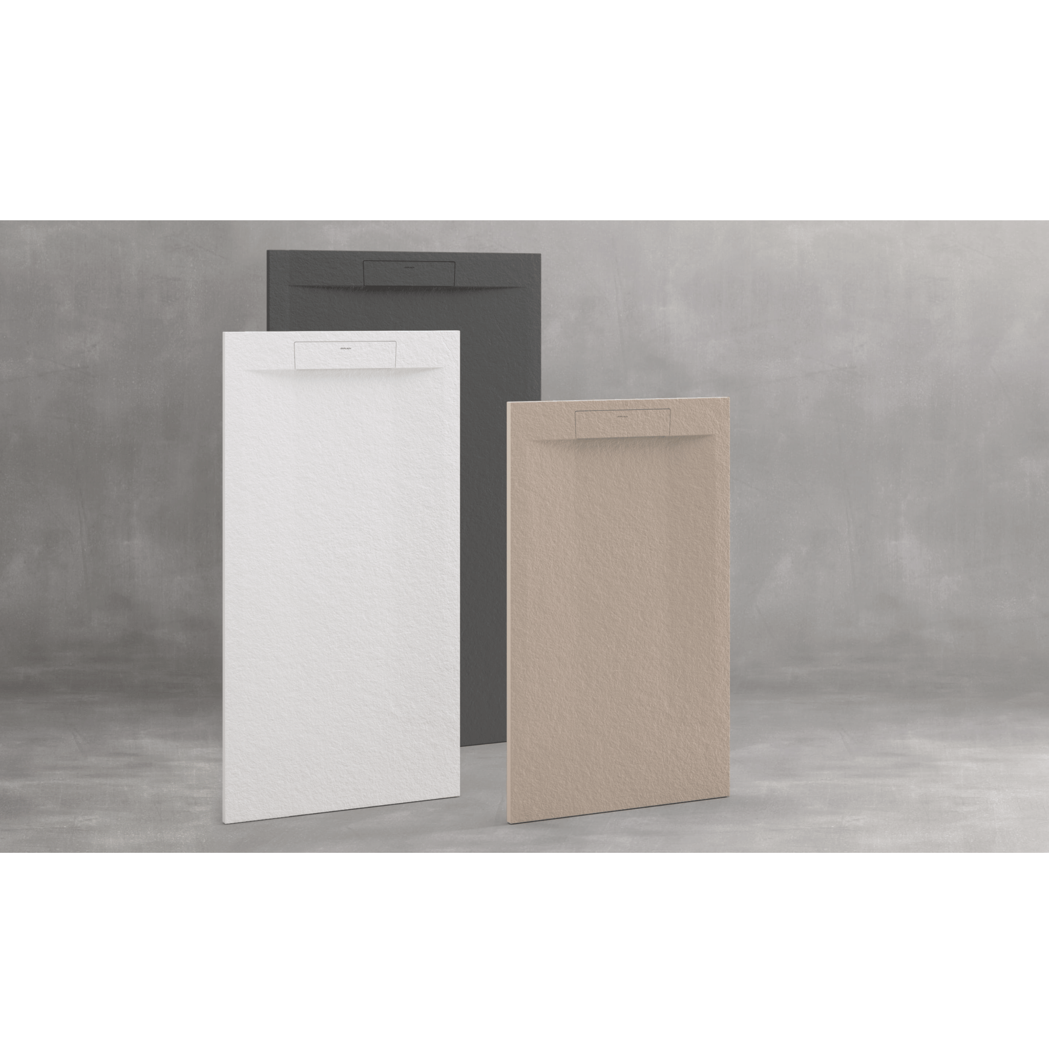 Duplach "Zeus" Piatto Doccia Marmoresina Effetto Pietra Colore Grigio Medio 70x160 H 3 Cm - Dabicasa
