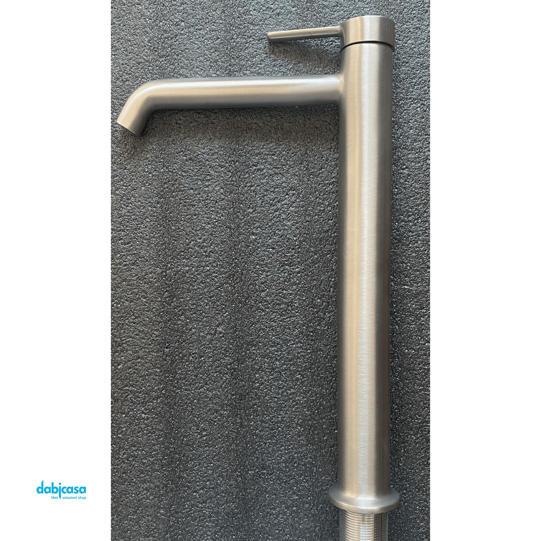 Fima Frattini "Snap" Miscelatore Lavabo Alto Con Scarico Click - Clack Finitura Nickel Spazzolato - Dabicasa