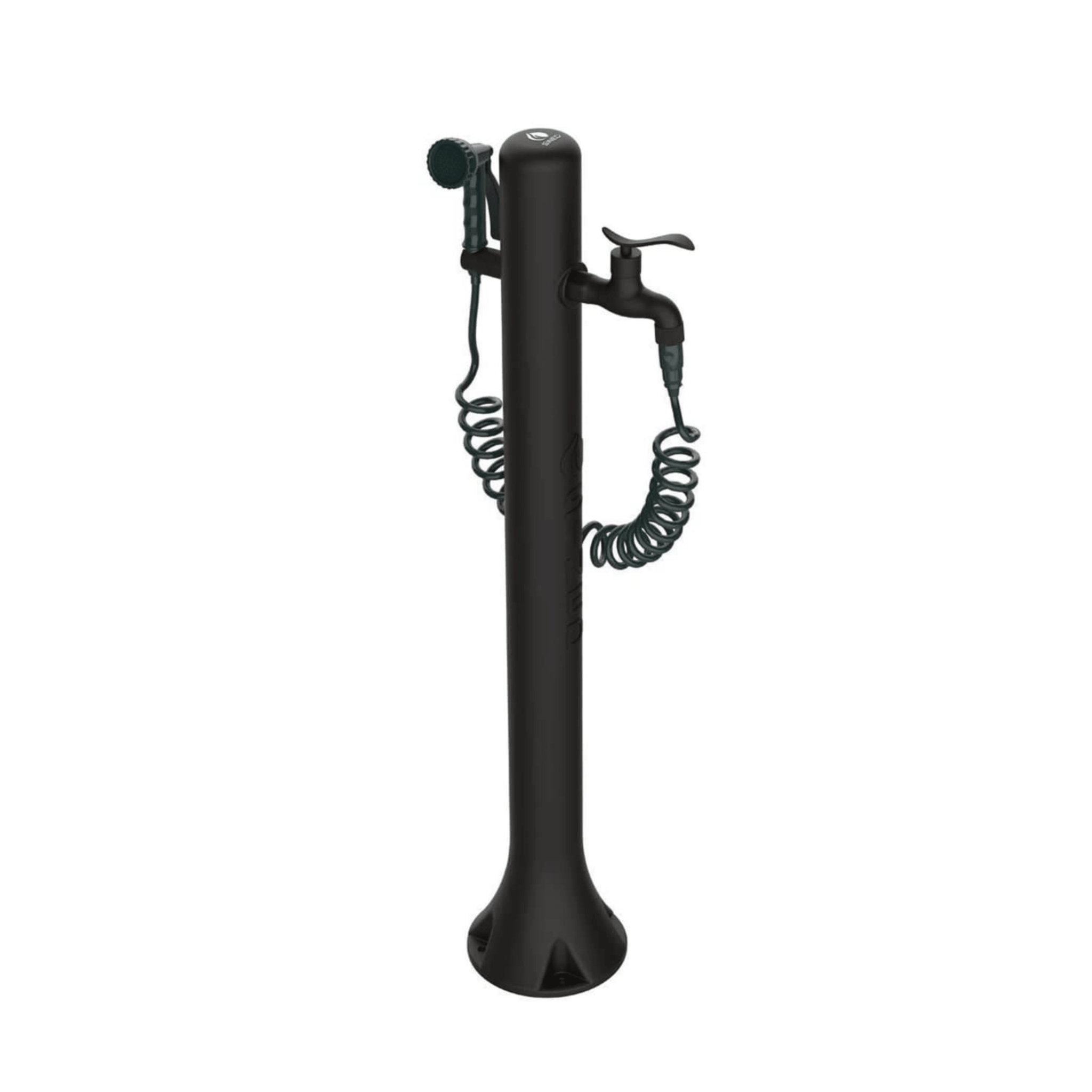 Fontana Per Esterno Con Pistola a Spruzzo e Supporto Metallico Sined "Acqua" Nero - Dabicasa