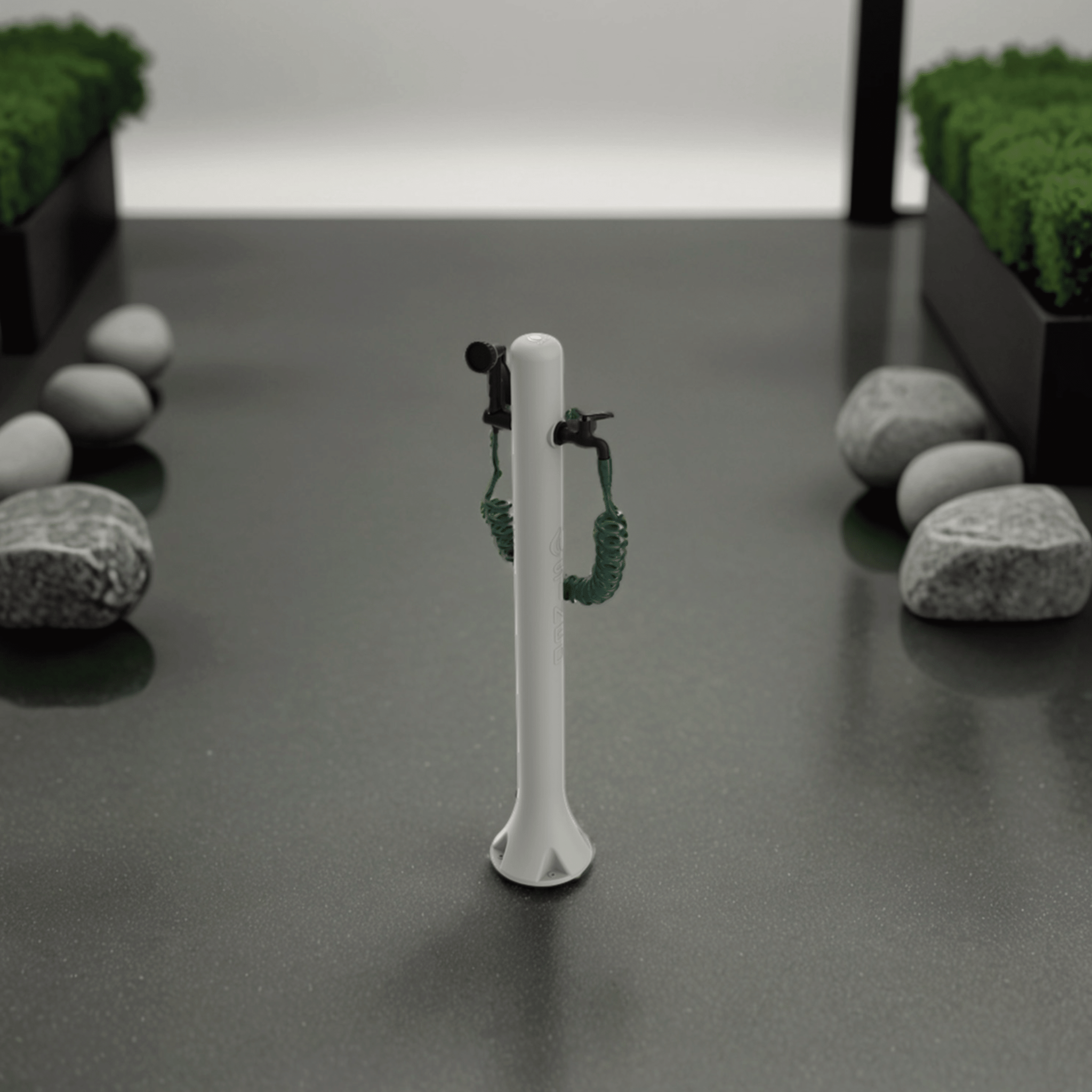 Fontana Per Esterno Con Pistola a Spruzzo e Supporto Metallico Sined "Acqua Pro" Tortora - Dabicasa