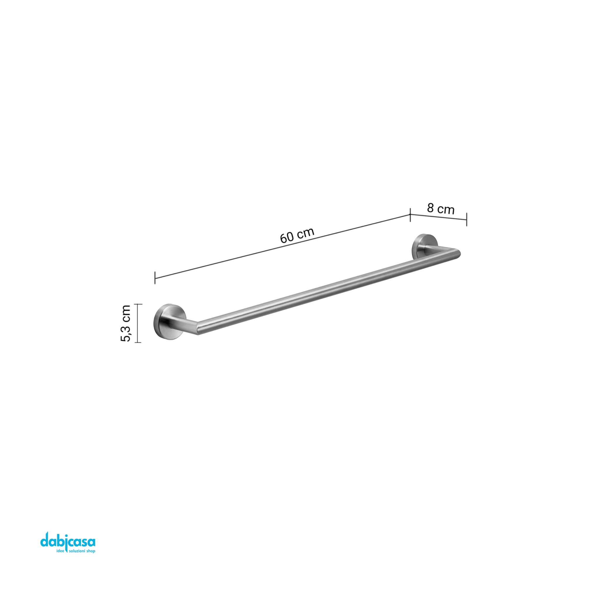 Gedy "Project" Portasalviette Da 60 Cm Finitura Inox Spazzolato - Dabicasa