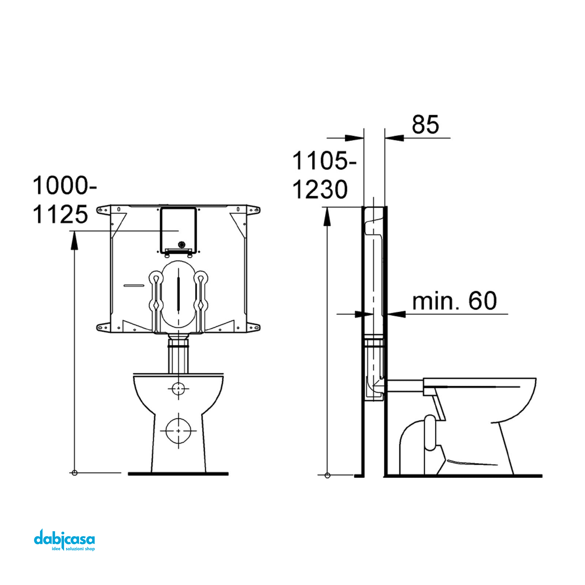 Grohe Cassetta Di Sciacquo Per Wc Spessore 80 MM - Dabicasa