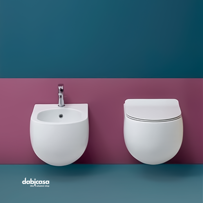 Kerasan "Flo 54" Bidet sospeso filo parete bianco lucido freeshipping - Dabicasa