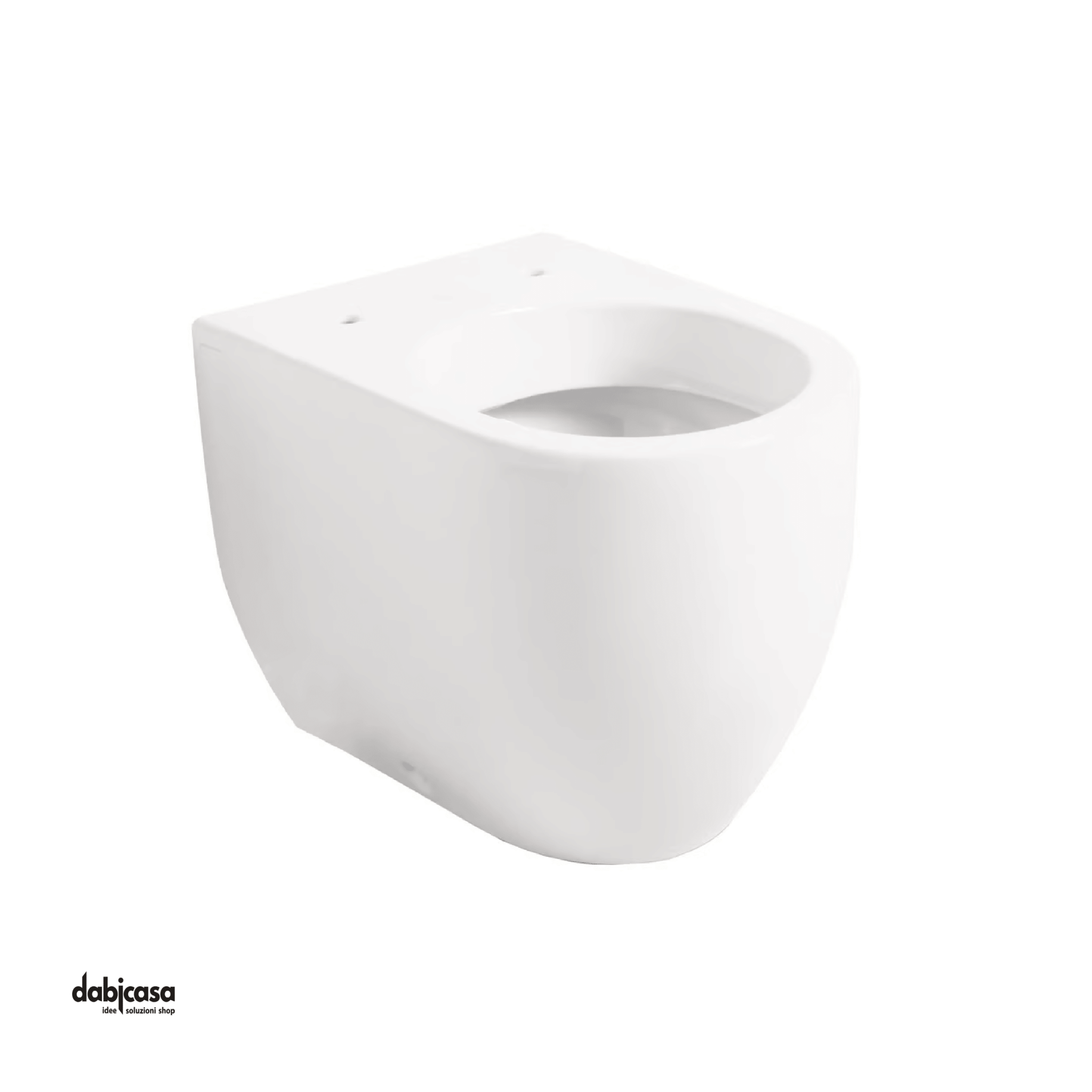 Kerasan "Flo 52" Wc Da Terra Filo Parete Bianco Lucido Con Brida - Dabicasa