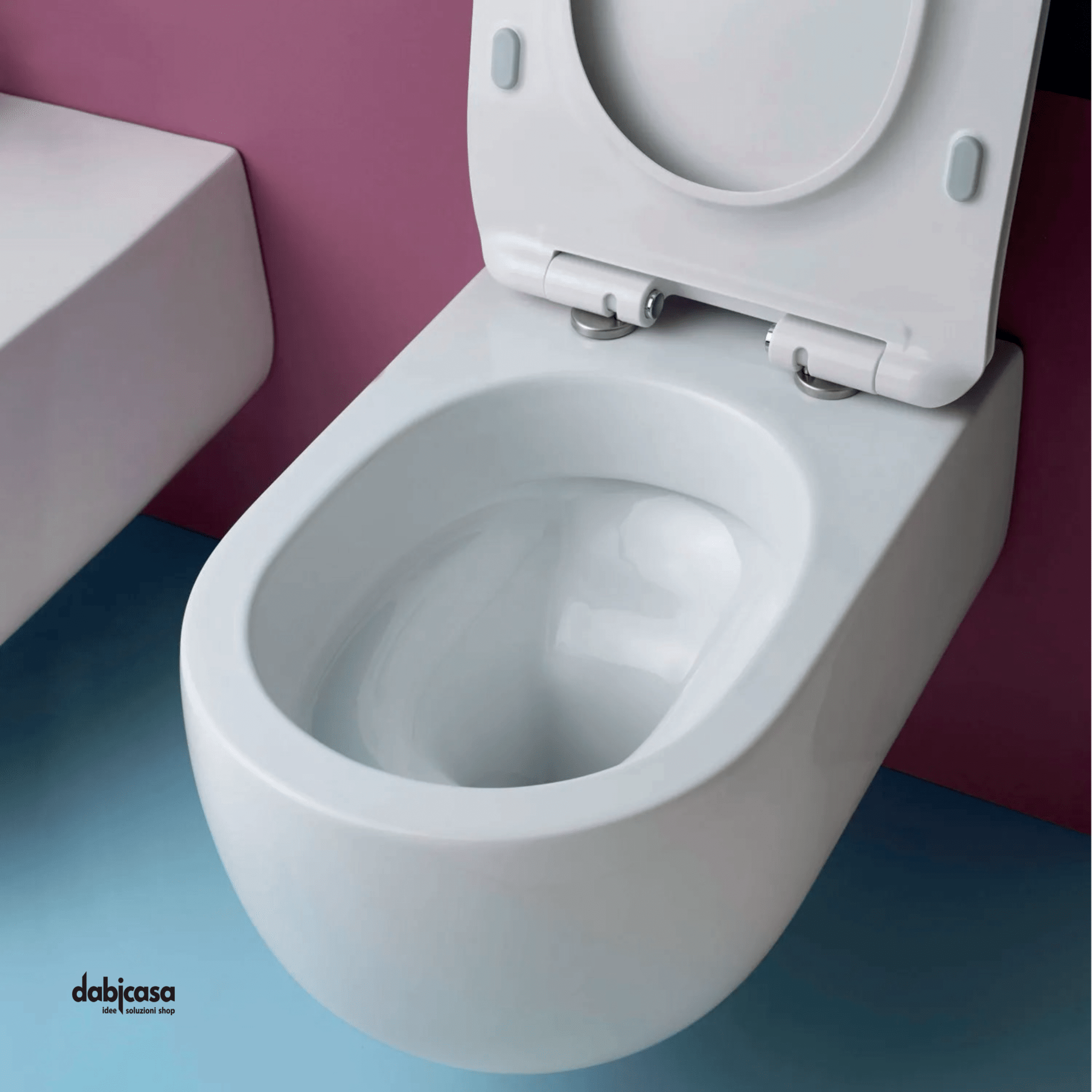 Kerasan " Flo 54 " Wc Sospeso Bianco Lucido Senza Brida - Dabicasa