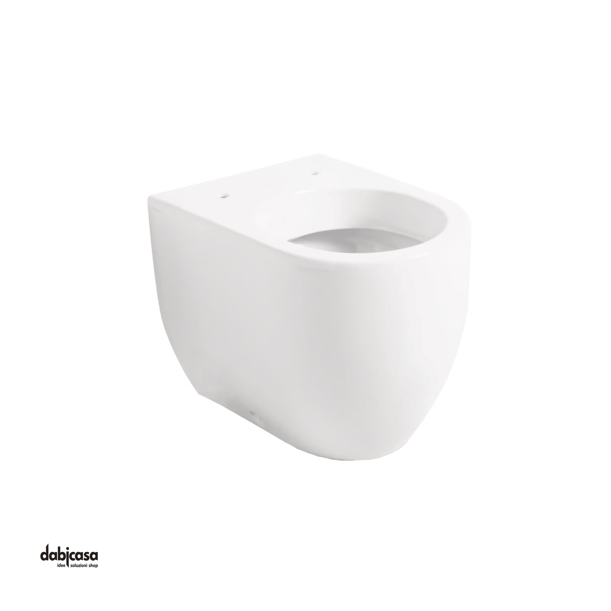 Kerasan "Flo 56" Wc Da Terra Filo Parete Bianco Lucido - Dabicasa